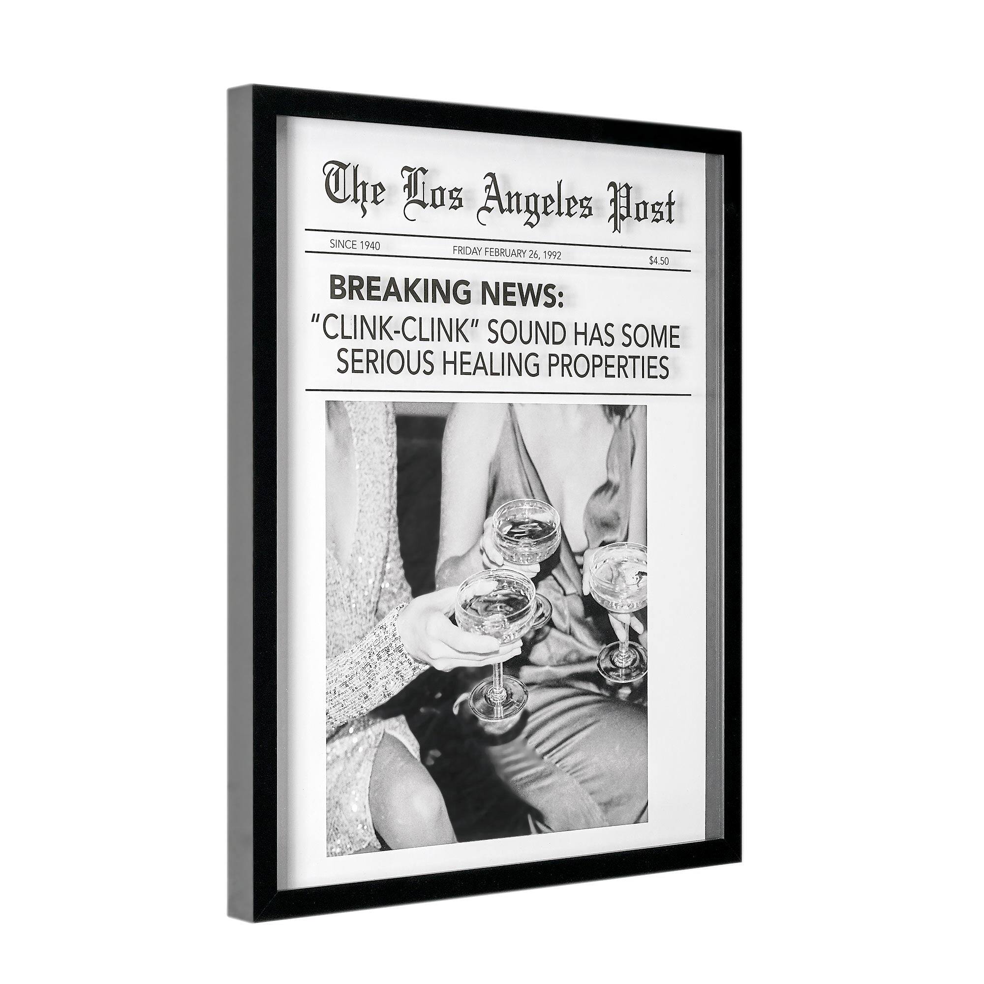 American Art Decor Los Angeles Post Printed Glass Framed Wall Decor