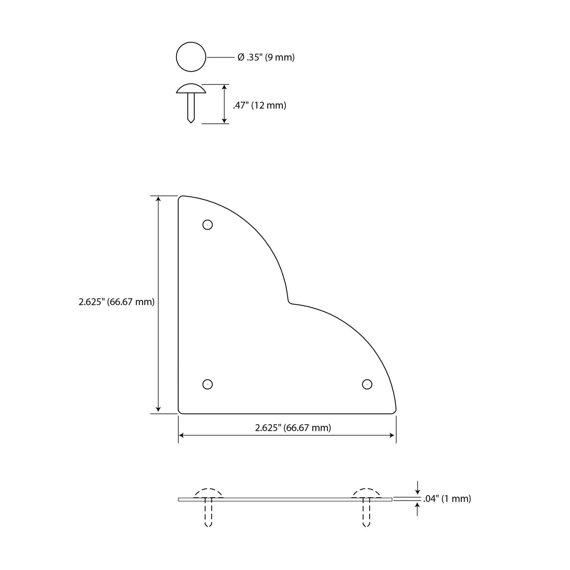 Dritz® Home Pack of 3 Large Textured Quatrefoil Corners, 3ct.