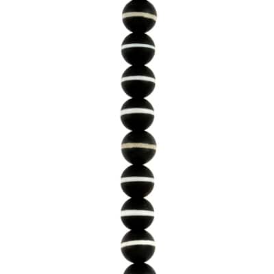 Black & White Dyed Agate Round Beads, 7.5mm by Bead Landing™ image