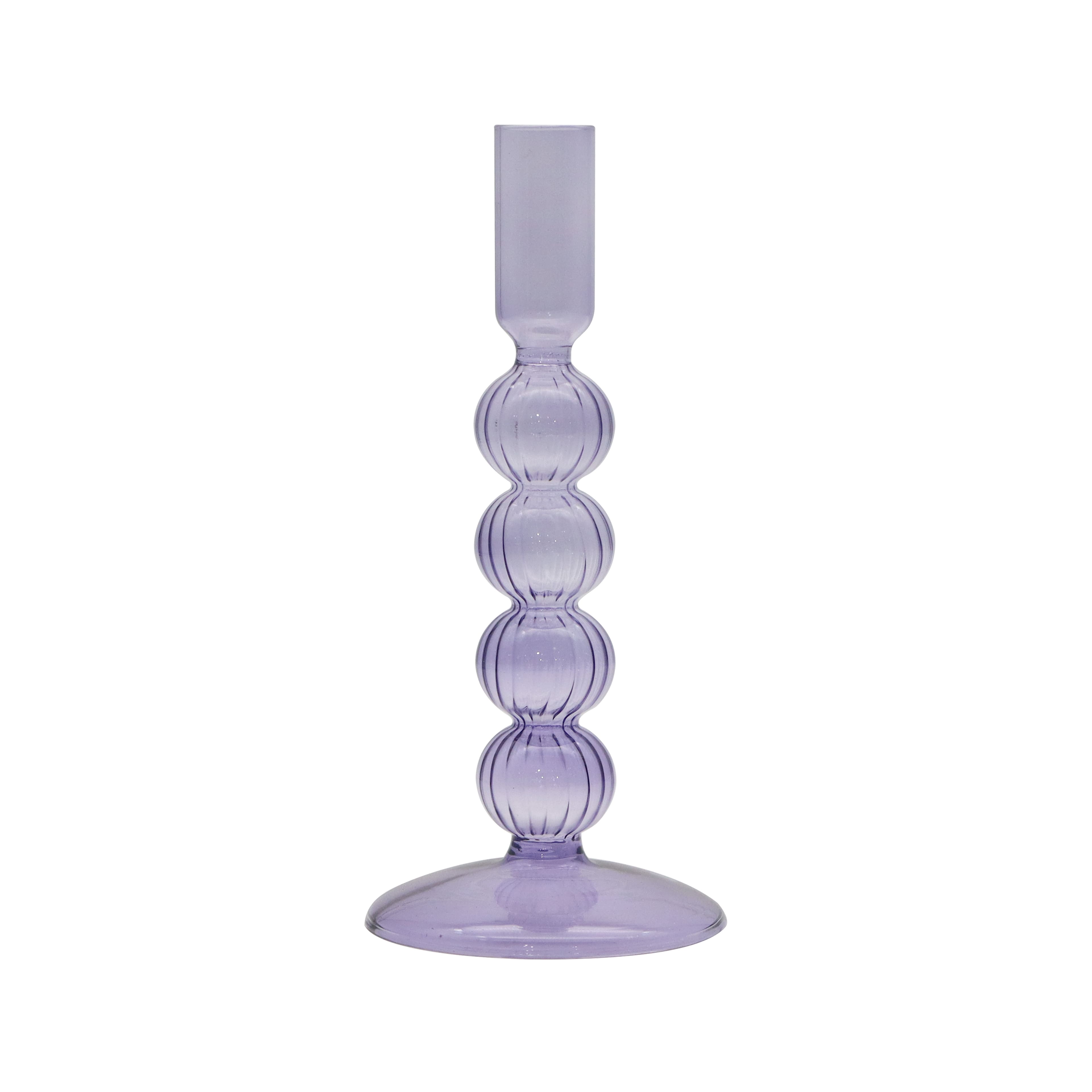 7.5&#x22; Bubble Glass Taper Candle Holder by Ashland&#xAE;