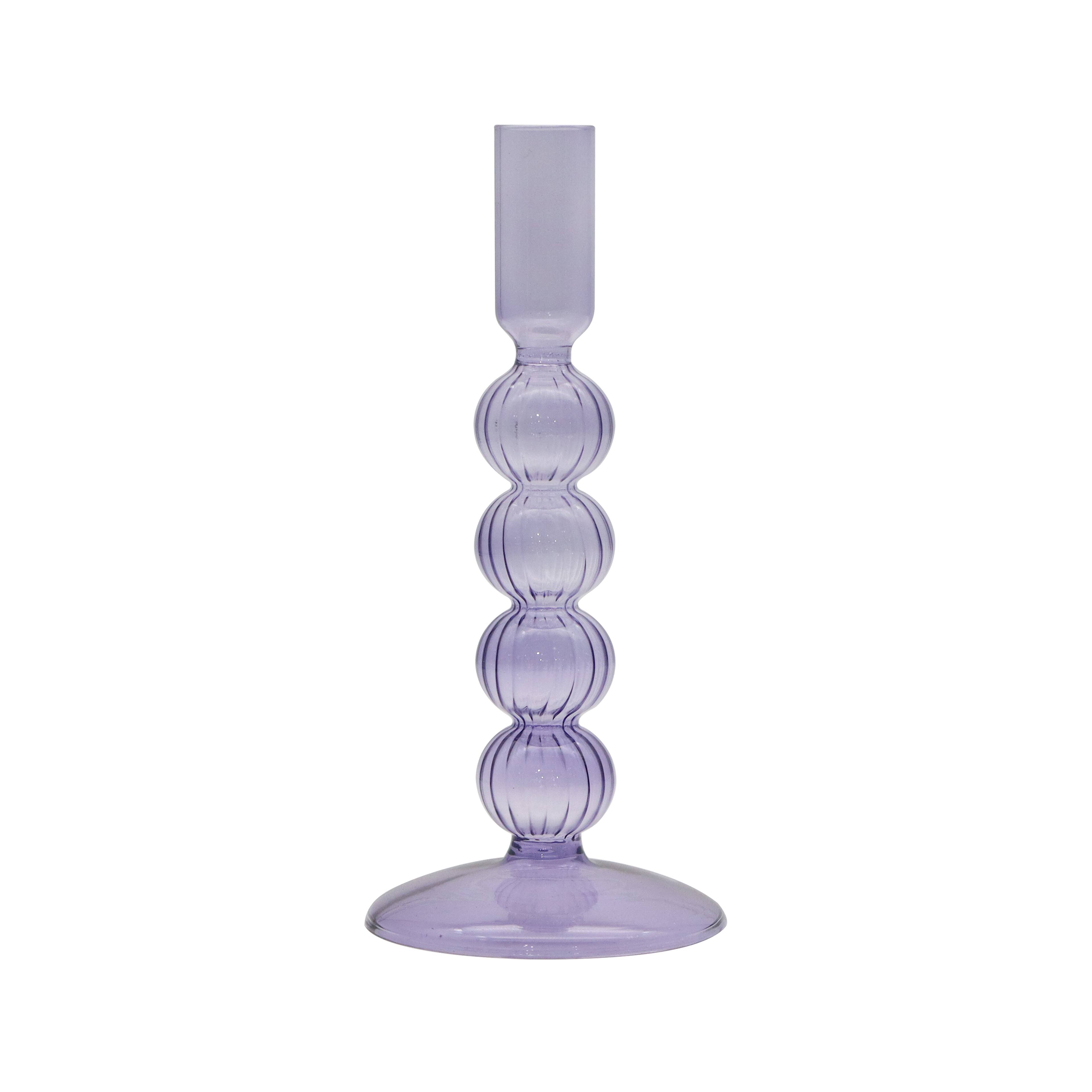 7.5" Bubble Glass Taper Candle Holder by Ashland®