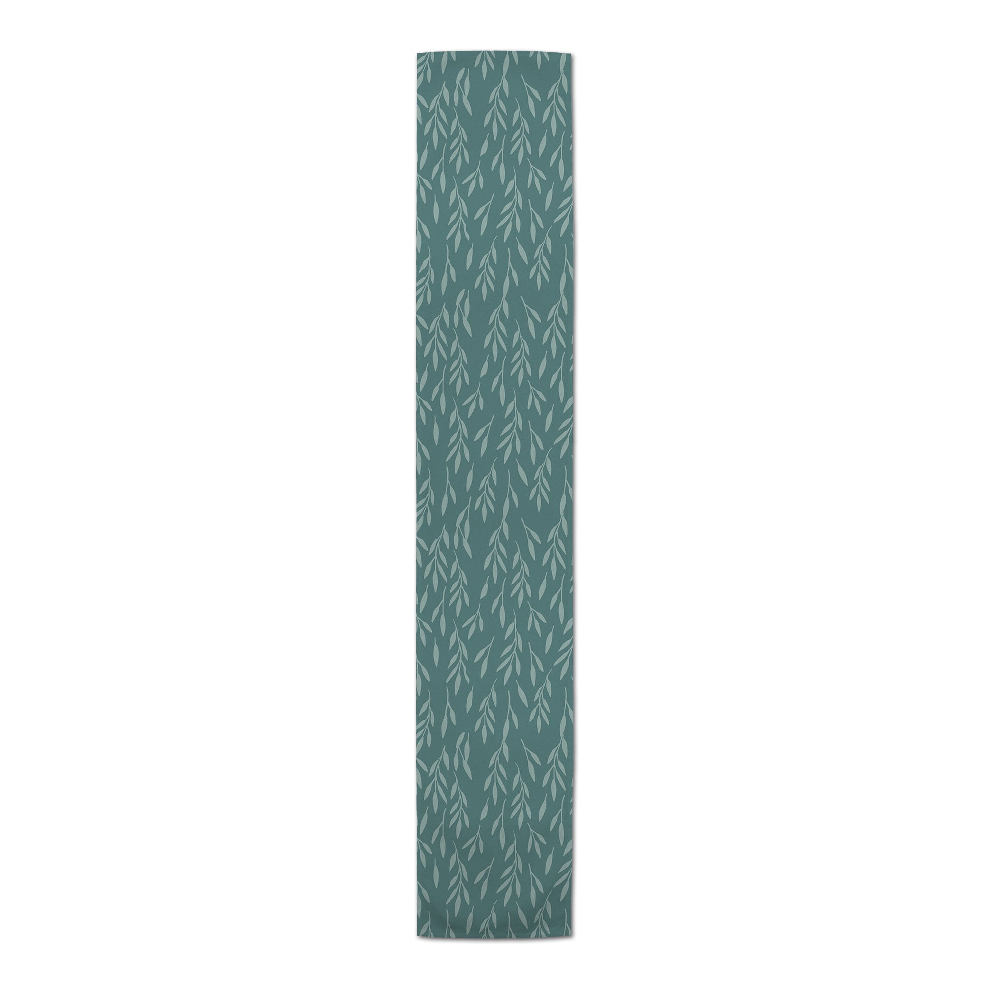 Teal Leaves Outdoor Table Runner
