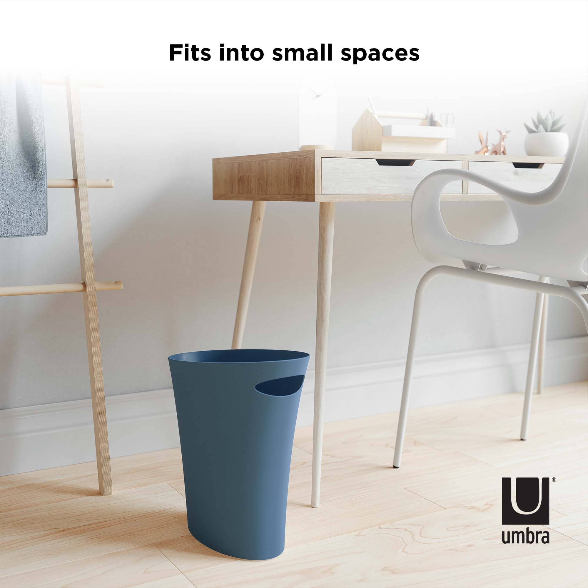 Umbra 2gal. Denim Skinny Trash Can