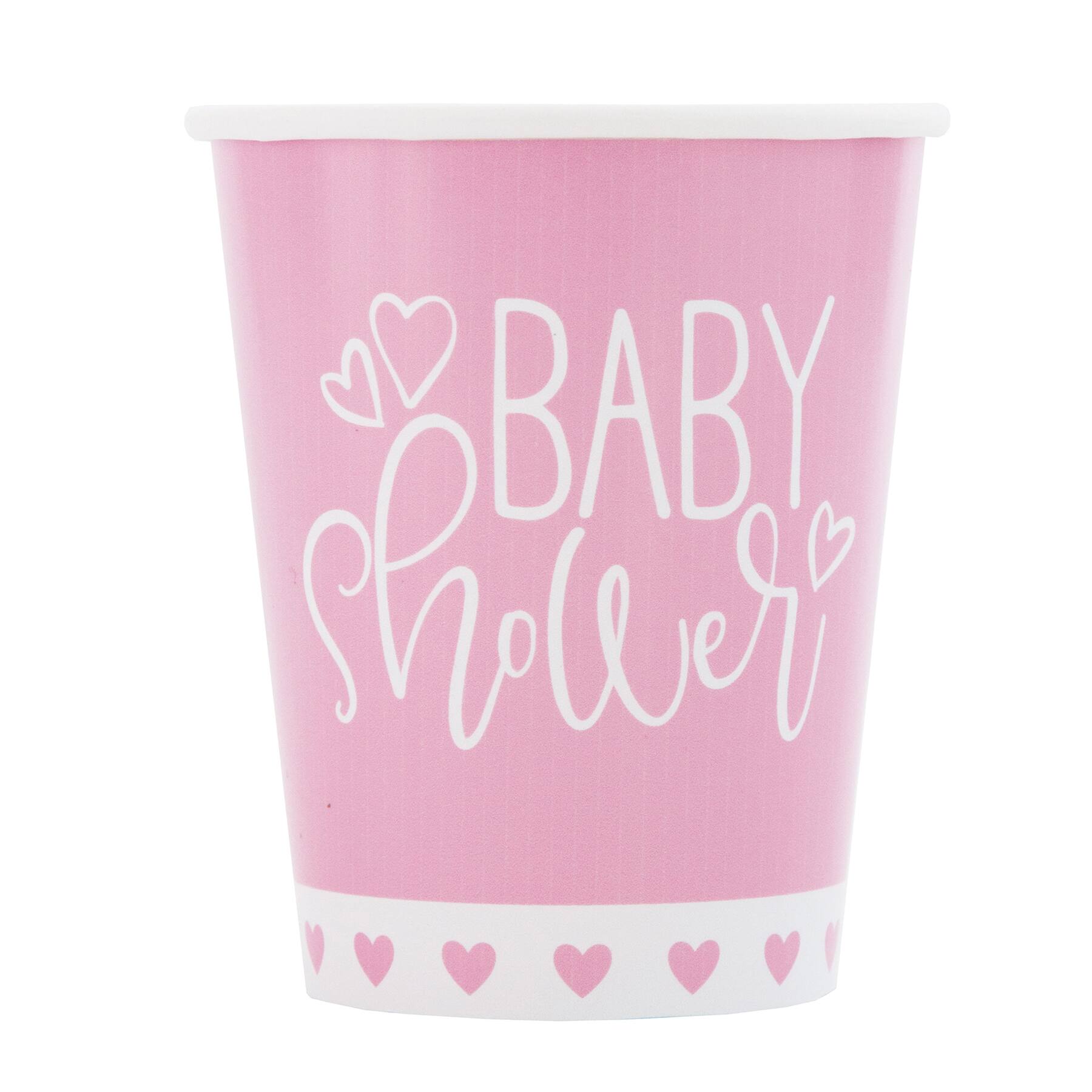 Pink Hearts Baby Shower Cups Pink Baby Shower Supplies Pink Hearts Baby Shower Cups Pink Baby Shower Supplies