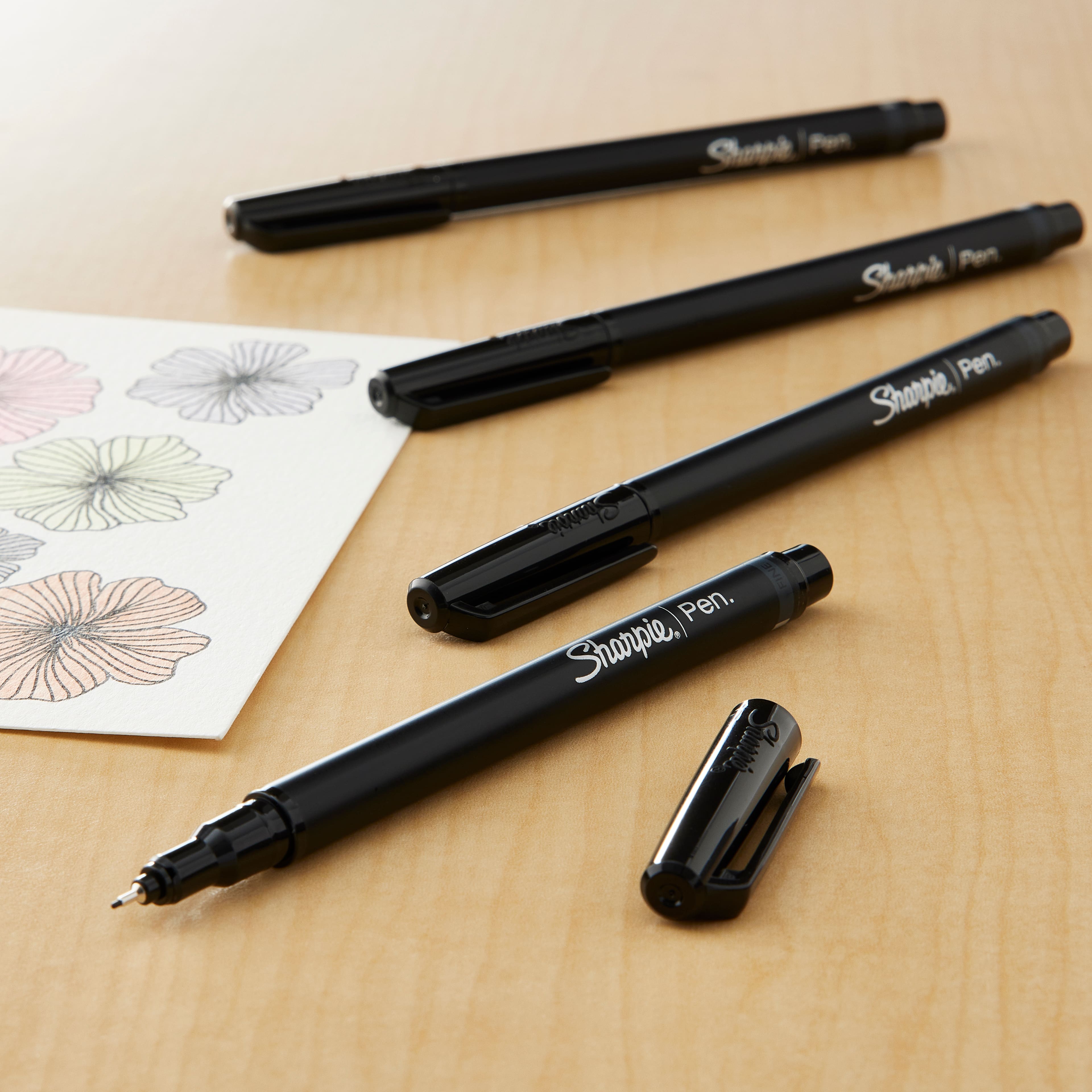 6 Packs: 4 ct. (24 total) Sharpie&#xAE; Black Fine Point Pens