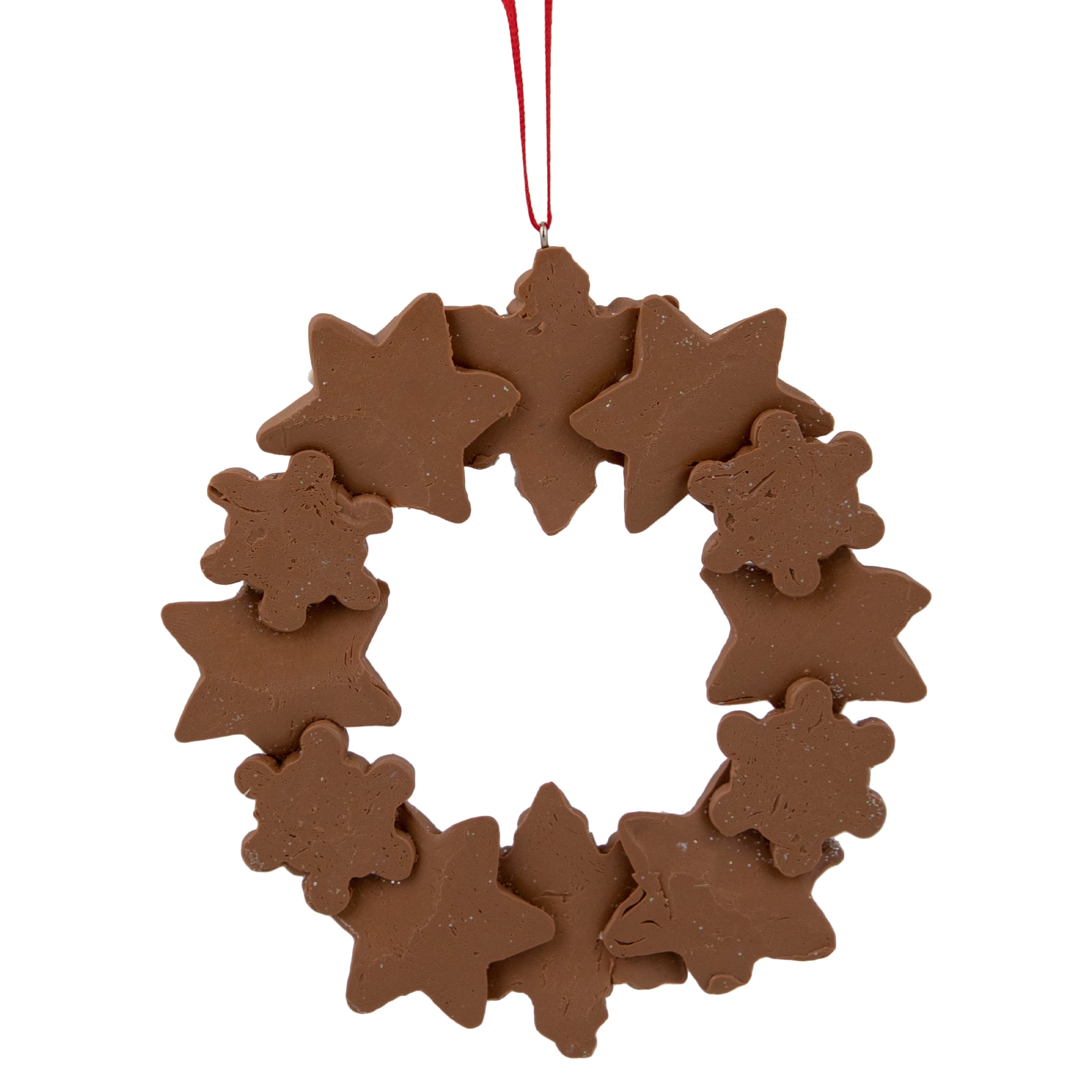 5&#x22; Gingerbread Snowflake Wreath Ornament