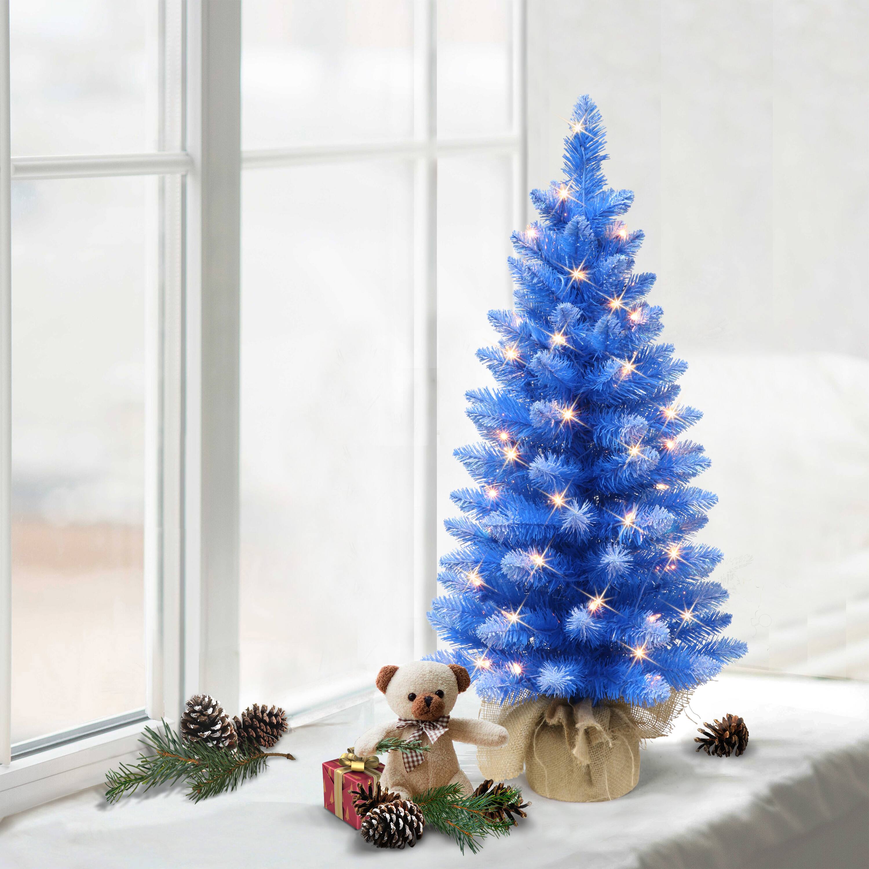 3ft. Pre-Lit Fashion Blue Artificial Christmas Tree