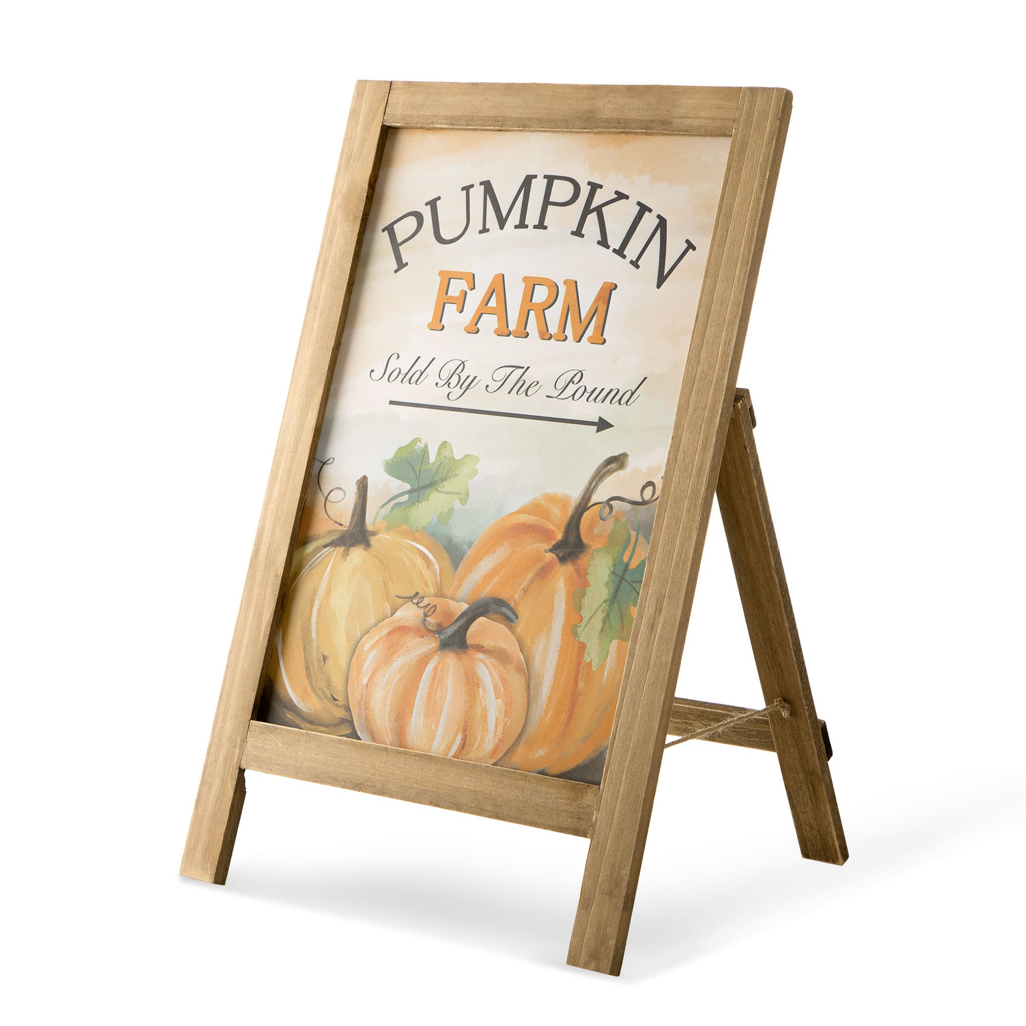 24&#x22; GlitzHome&#xAE; Pumpkin Farm Wooden Porch Sign