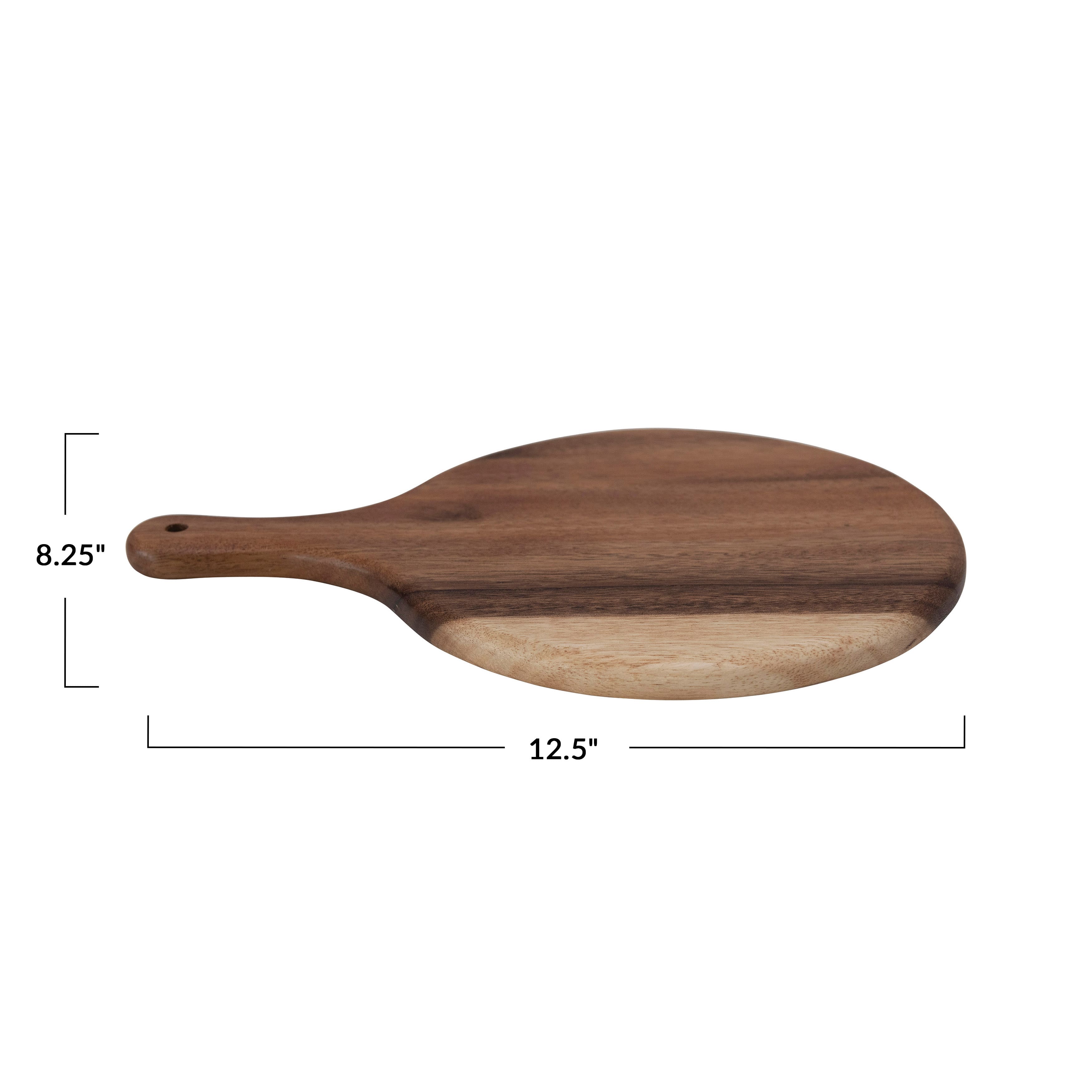 12.5&#x22; Suar Wood Cheese/Cutting Board with Handle