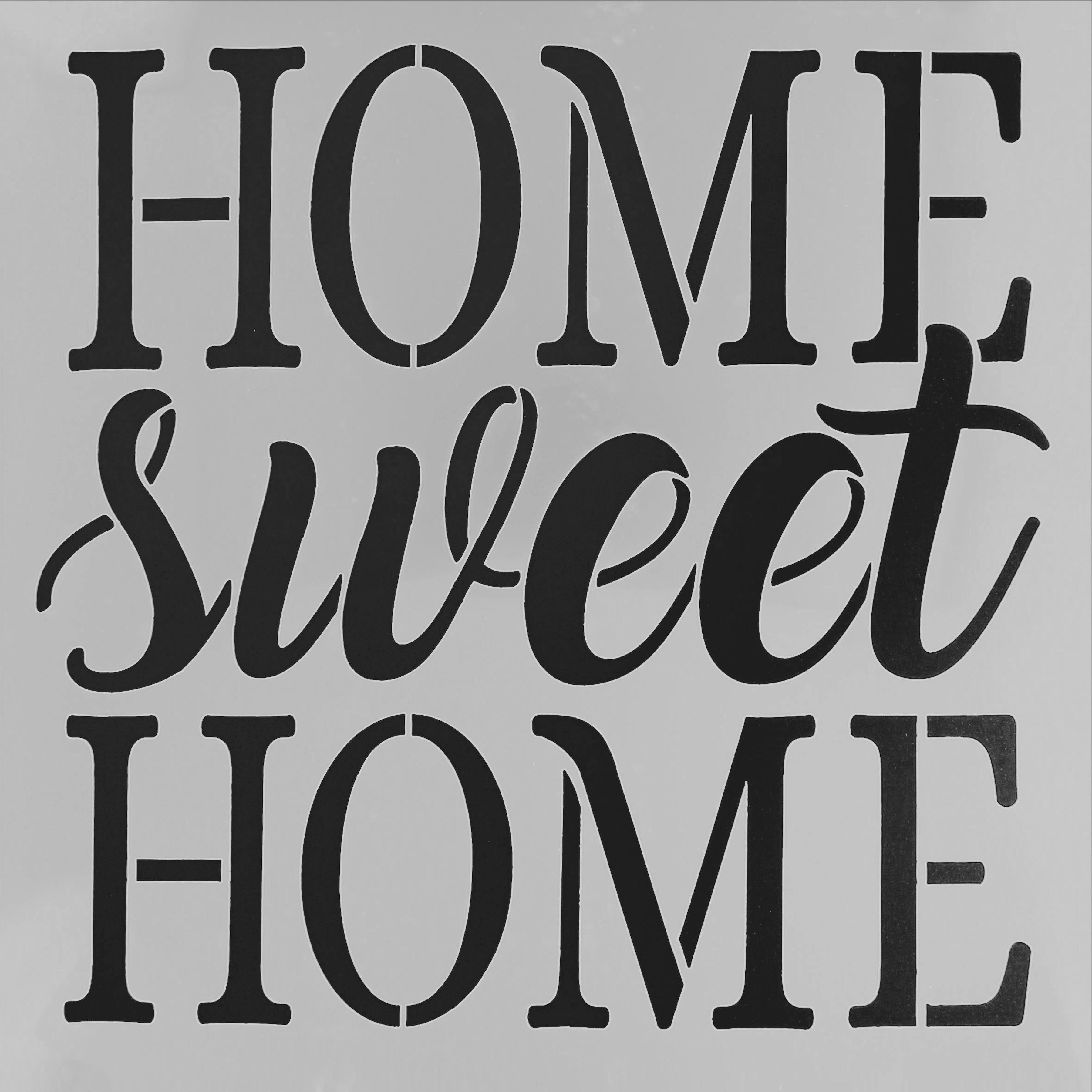 PA Essentials Home Sweet Home Stencil, 12" x 12"