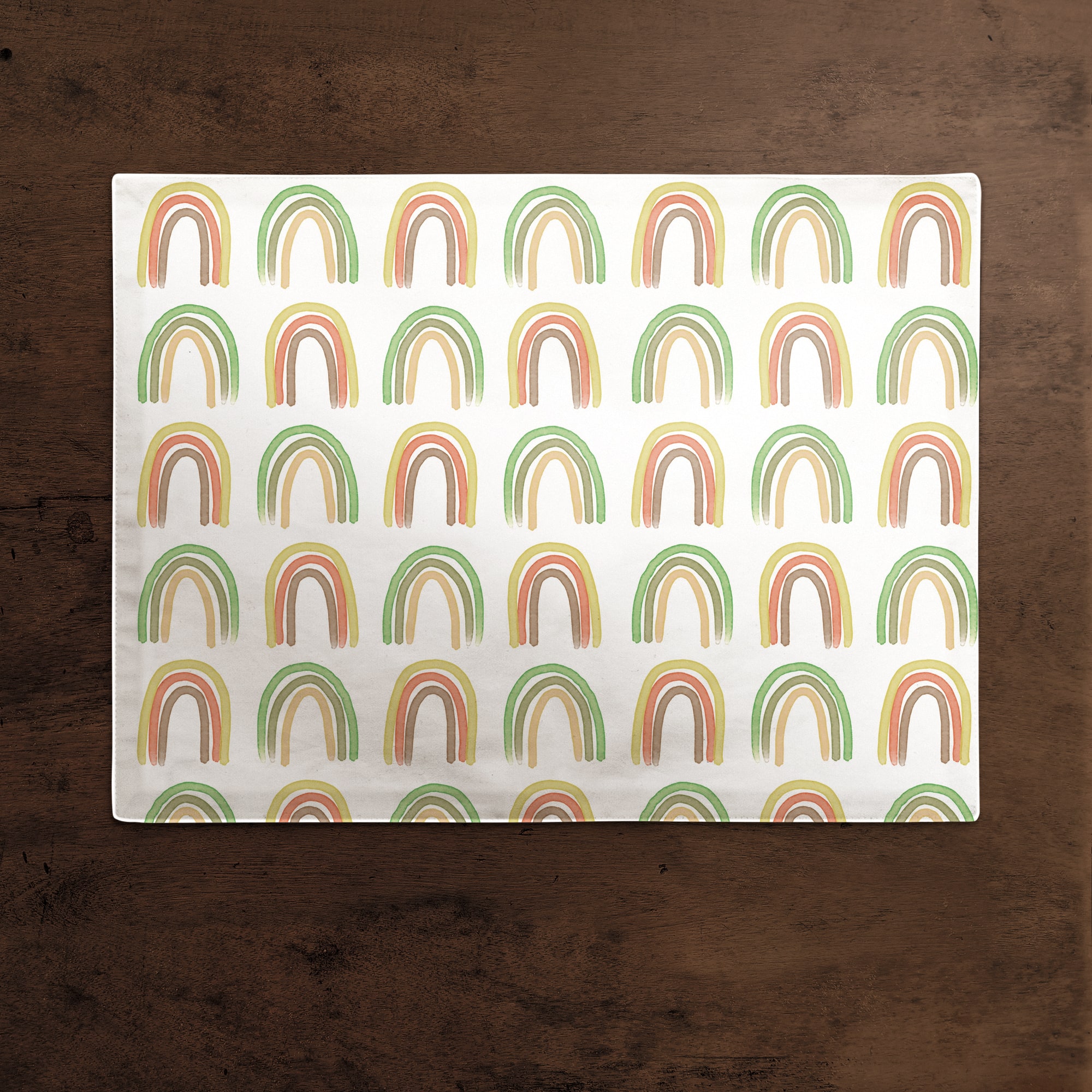 Straight Rainbow Pattern 18" x 14" Cotton Twill Placemat