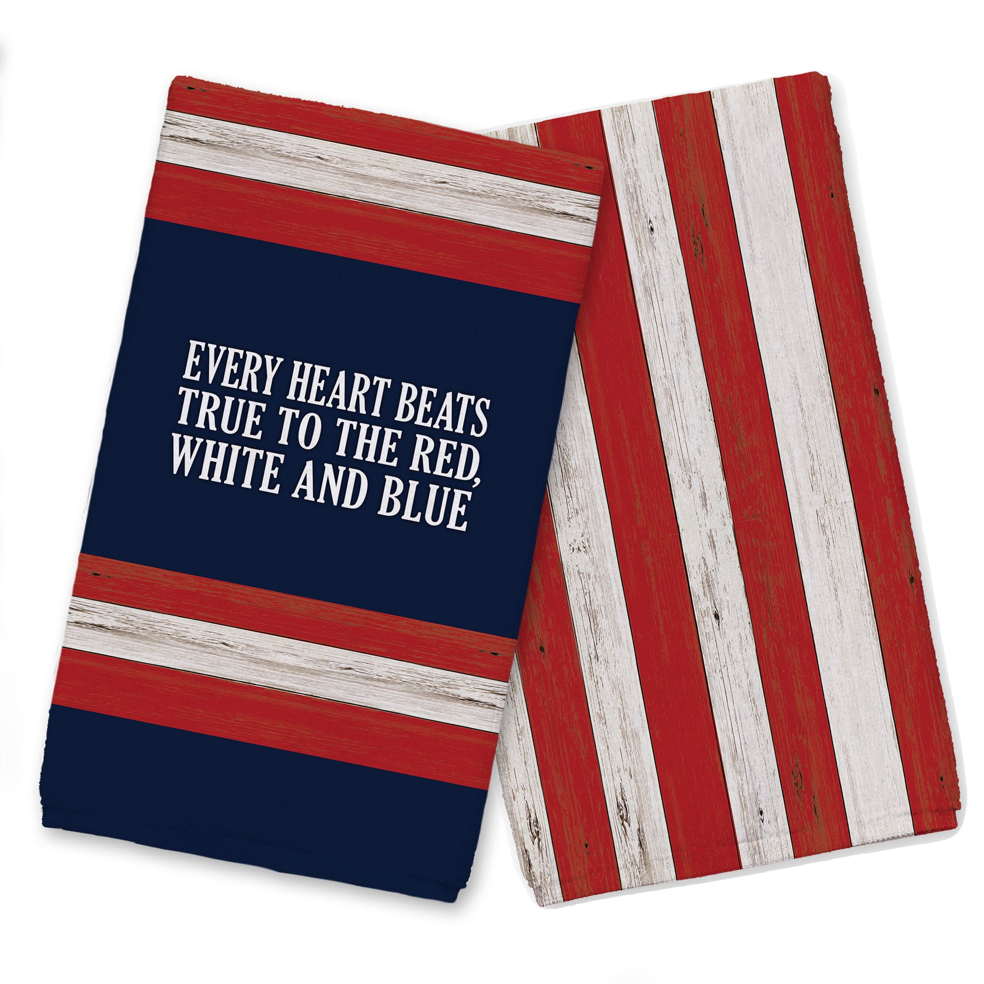 Every Heart Beats True to the Red, White &#x26; Blue Tea Towel Set