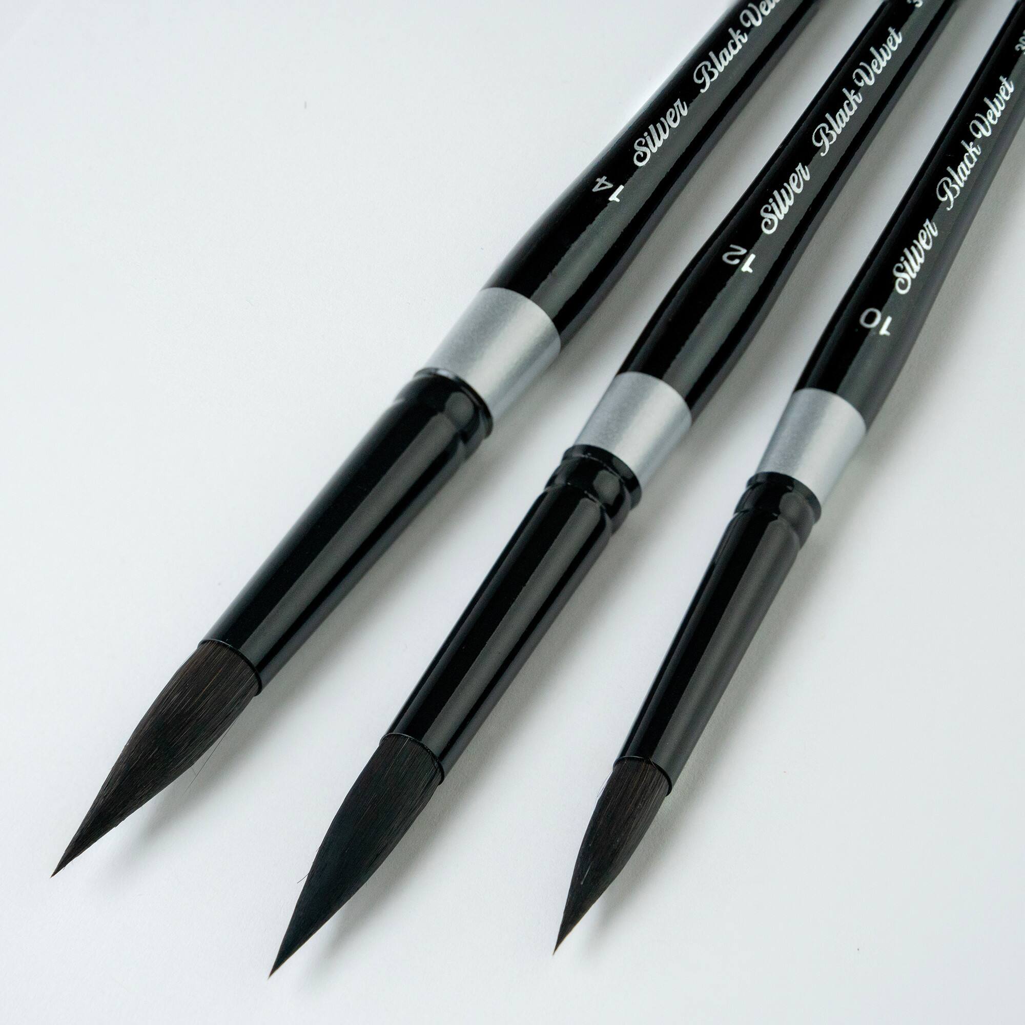 Silver Brush Limited Black Velvet® Large Round Brushes Set