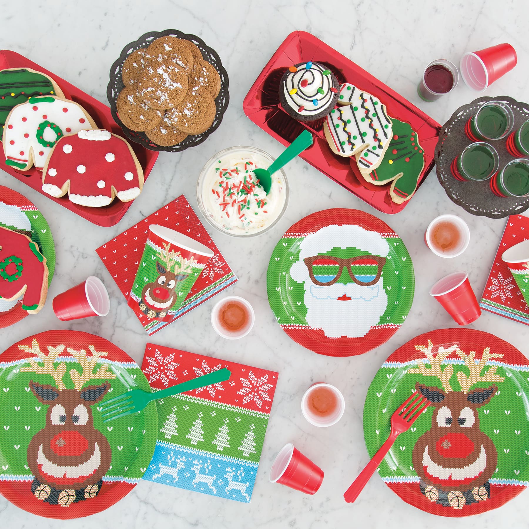 ugly sweater party plates