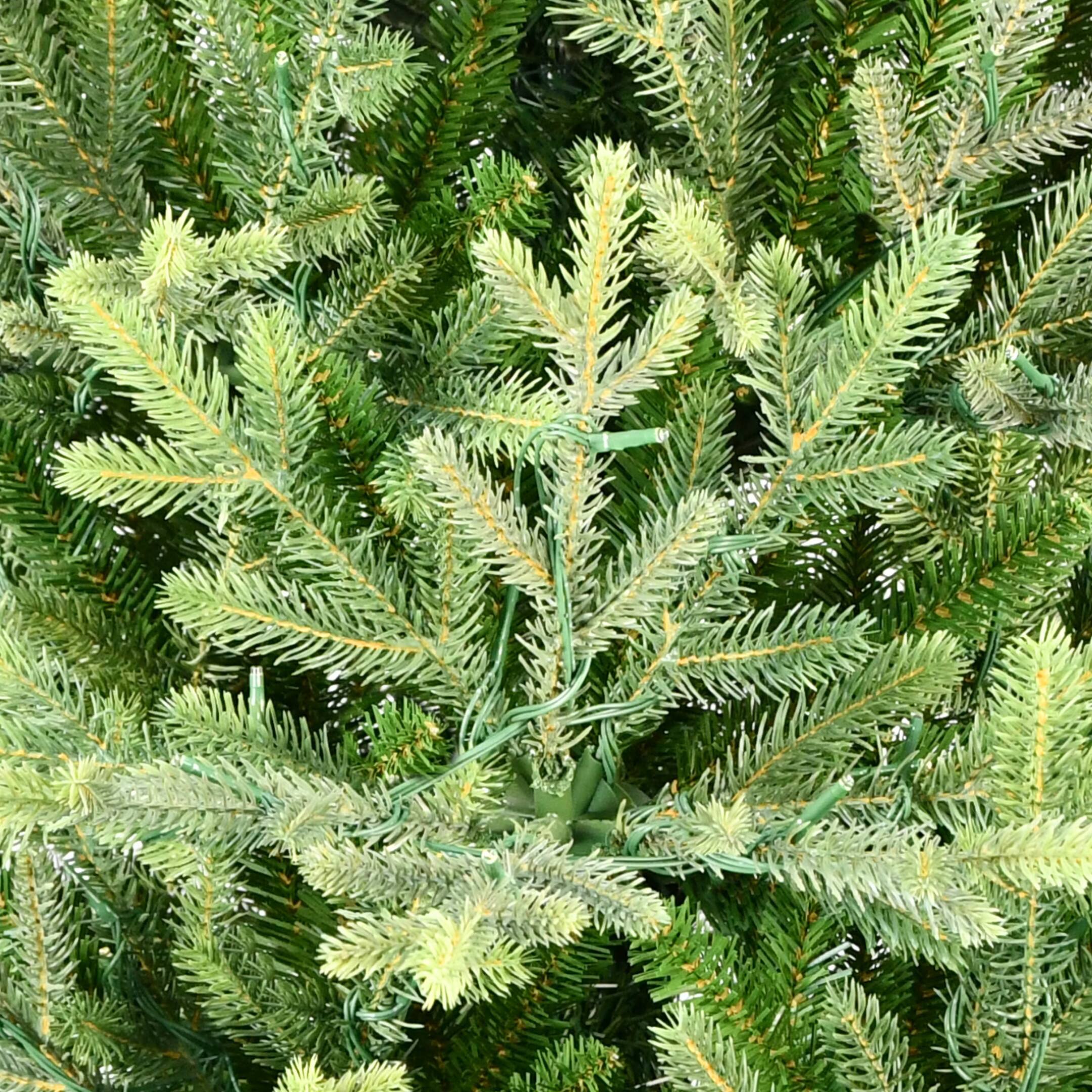 7.5ft. Pre-Lit Miracle Shape&#x2122; Alberta Spruce Artificial Christmas Tree, Dual-Color LED Lights