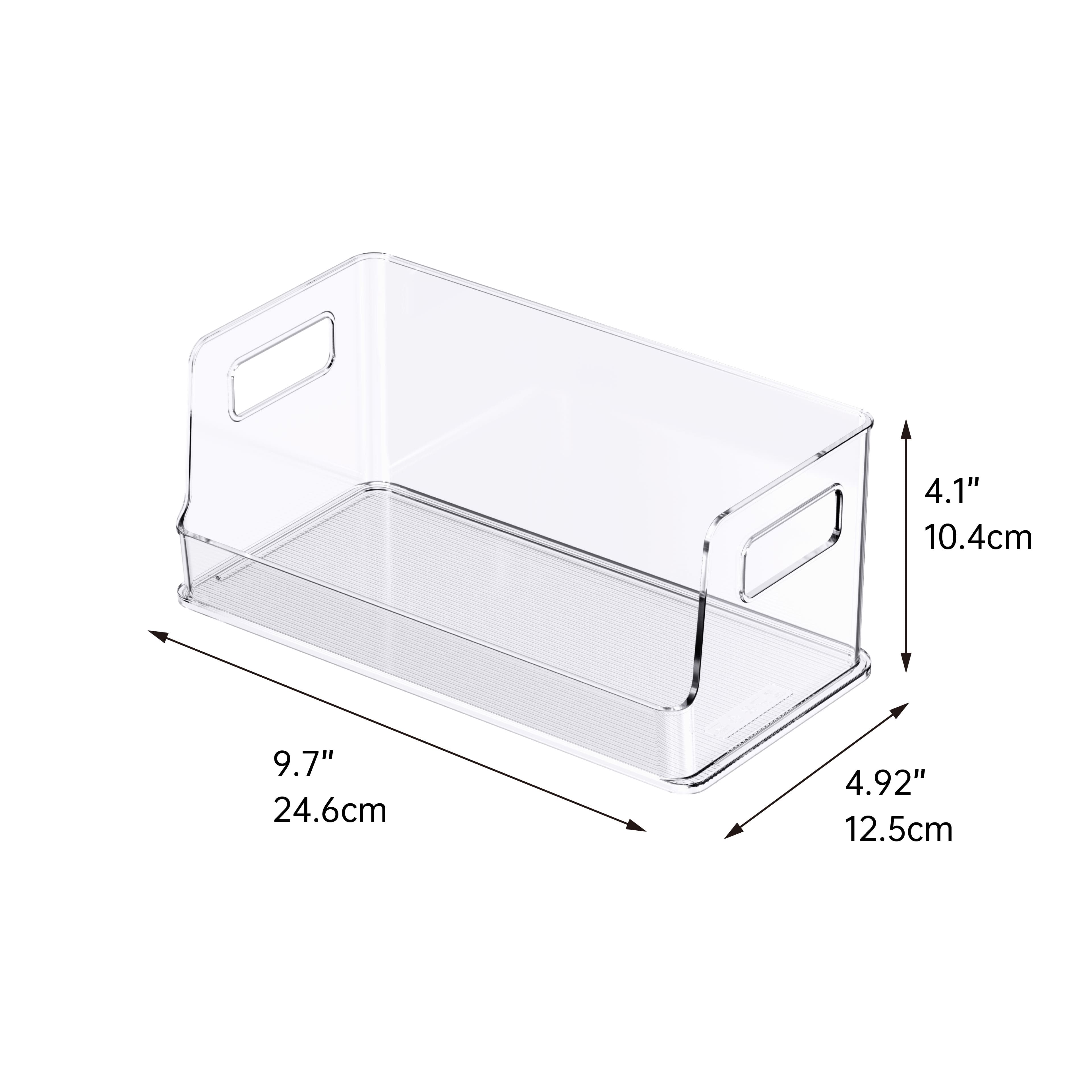 Small Clear Stacking Plastic Open Bin by Simply Tidy&#xAE;