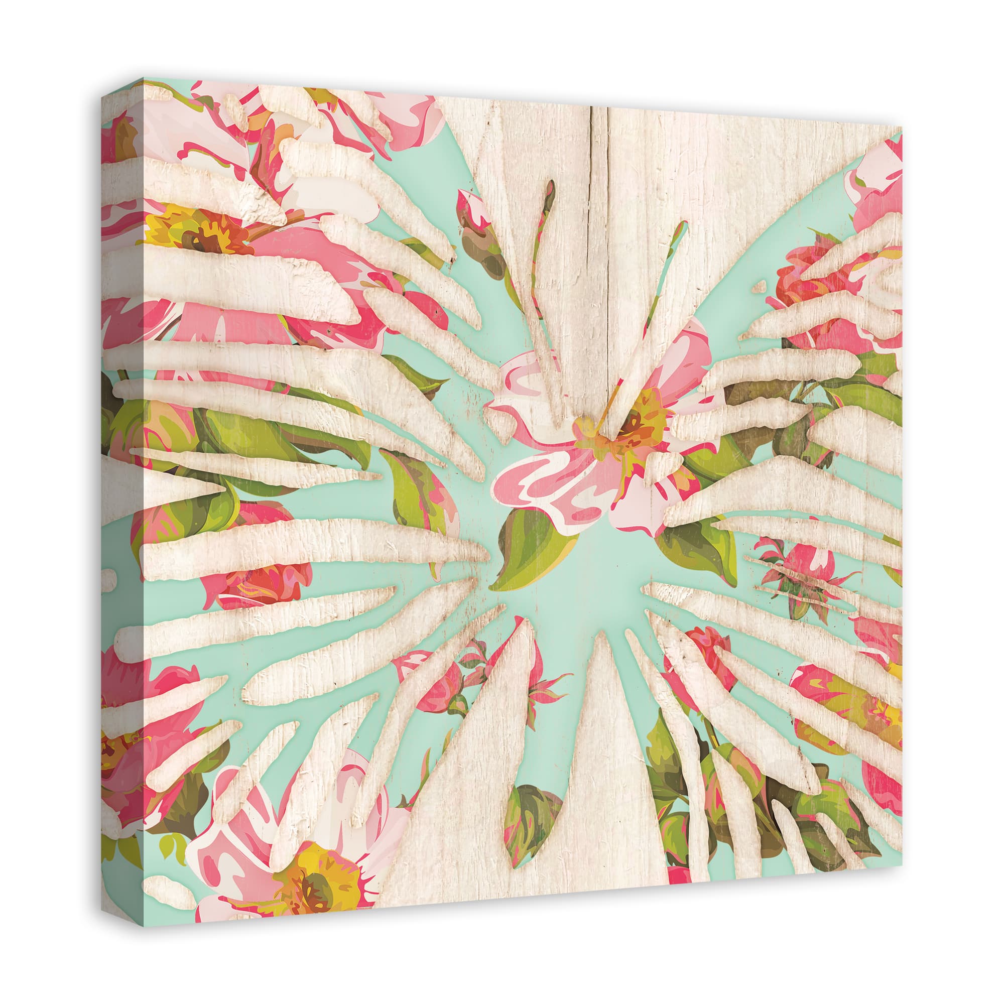 Bright Butterfly Silhouette 20" x 20" Canvas Wall Art