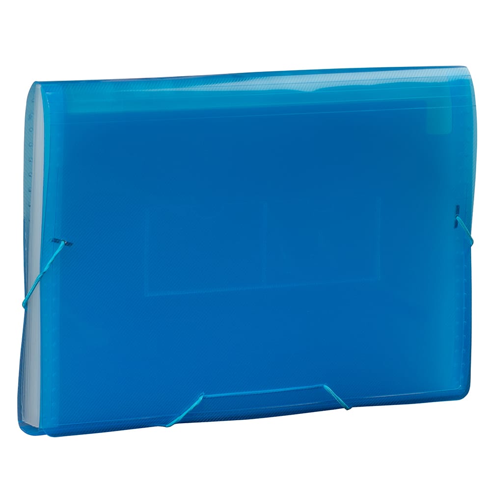 JAM Paper 10&#x22; x 15&#x22; Legal Size 13 Pocket Plastic Expanding File Accordion Folder