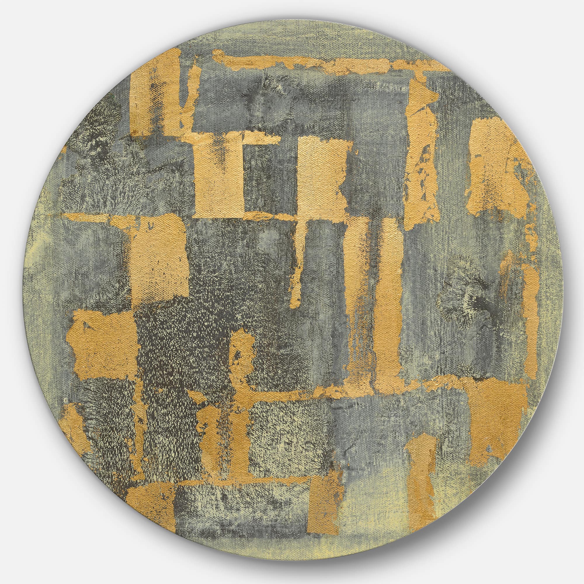 Designart - Glam Metallic Form II - Glam Metal Circle Wall Art