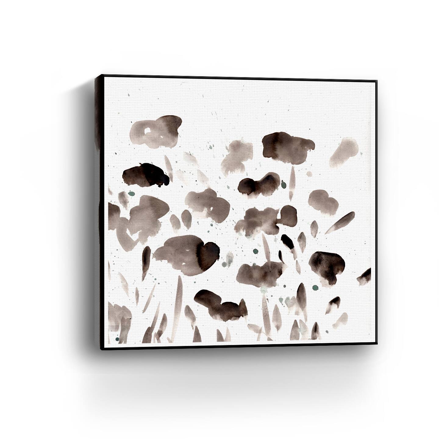 Simple Black Poppies II Canvas Giclee