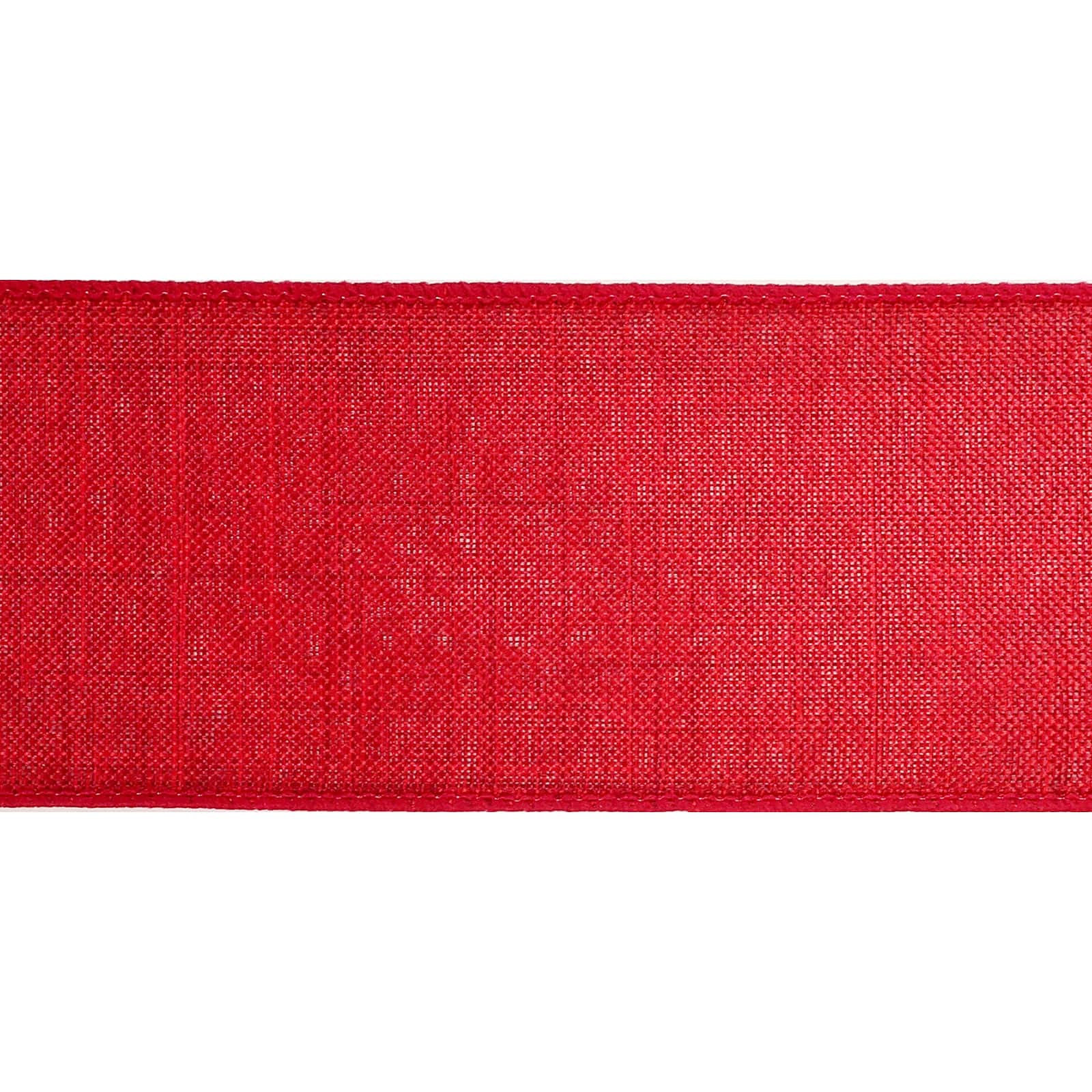 12 Pack: 2.5" x 25ft. Faux Linen Wired Ribbon by Celebrate It®