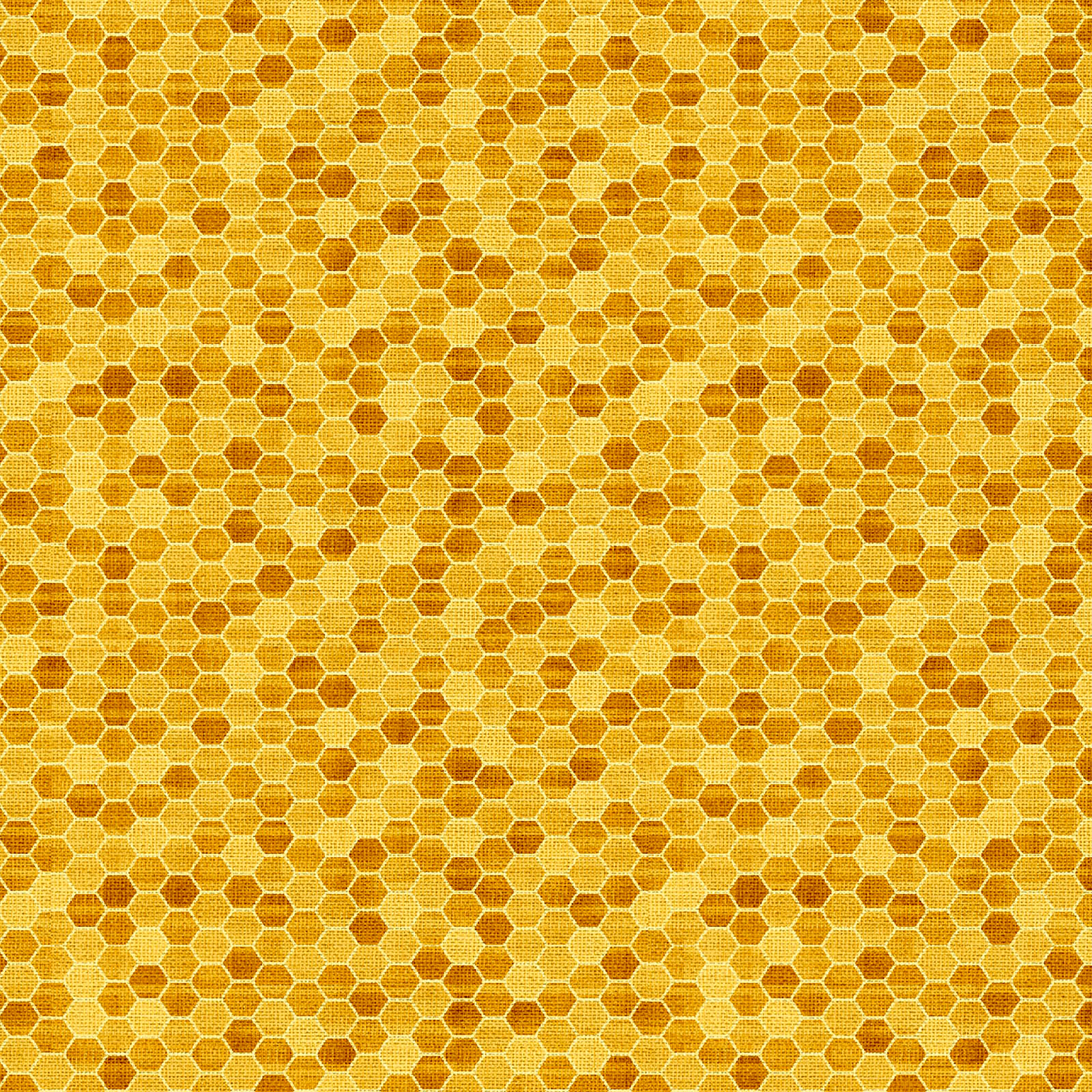 Fabric Editions Yellow Honeycomb Cotton Fabric