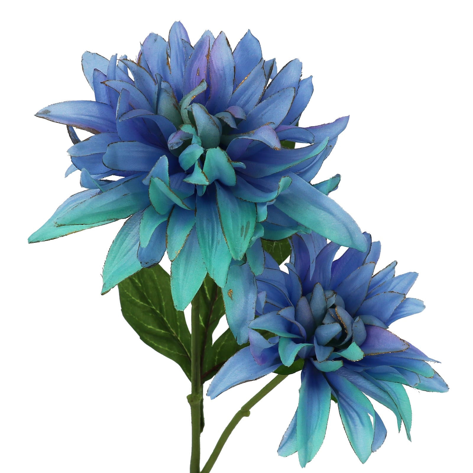 Tige de dahlia bleu orn&#xE9;e d&#x2019;un rebord dor&#xE9; de 78,7&#xA0;cm d&#x27;Ashland