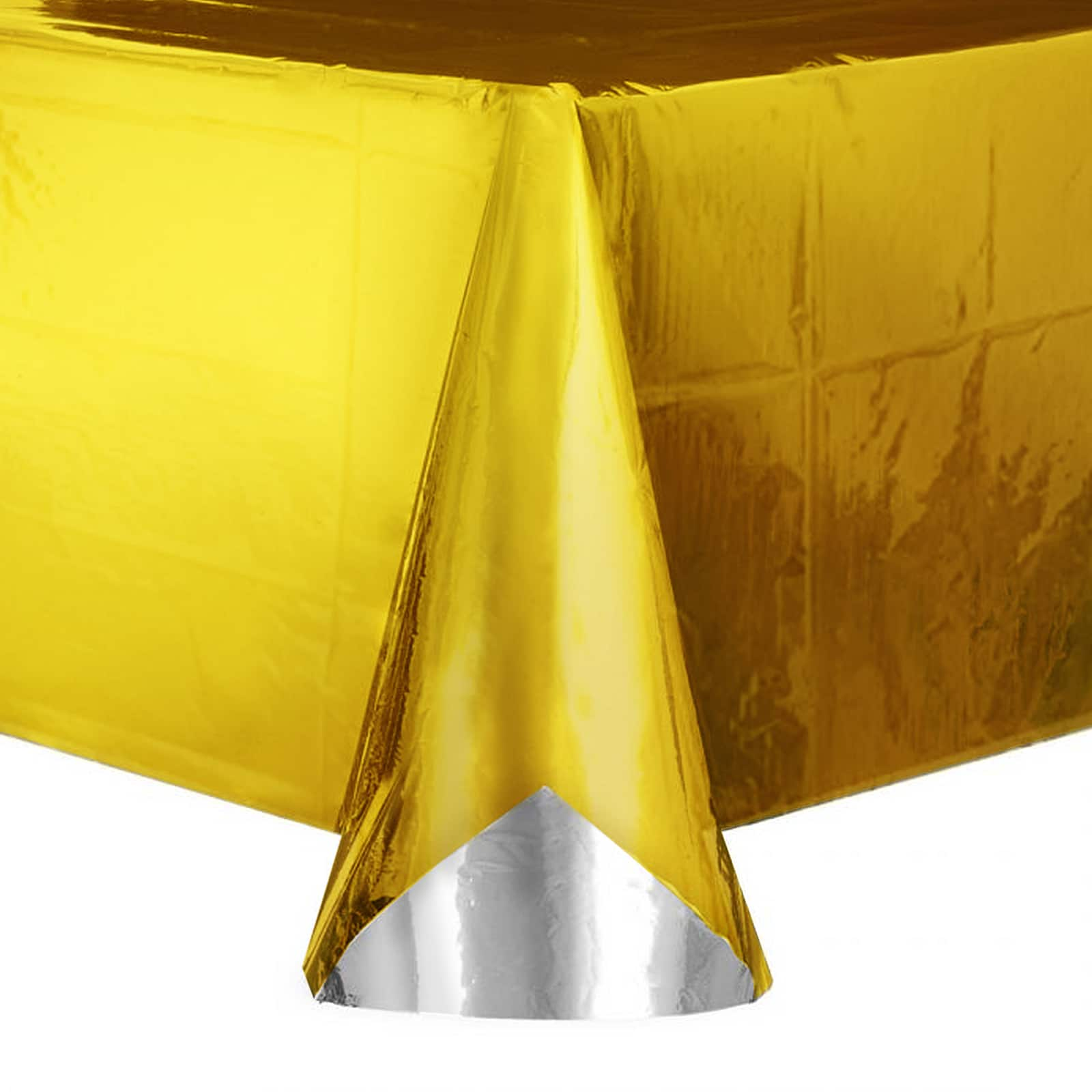 12 Pack: 9ft. Reversible Gold &#x26; Silver Foil Table Cover by Celebrate It&#x2122;