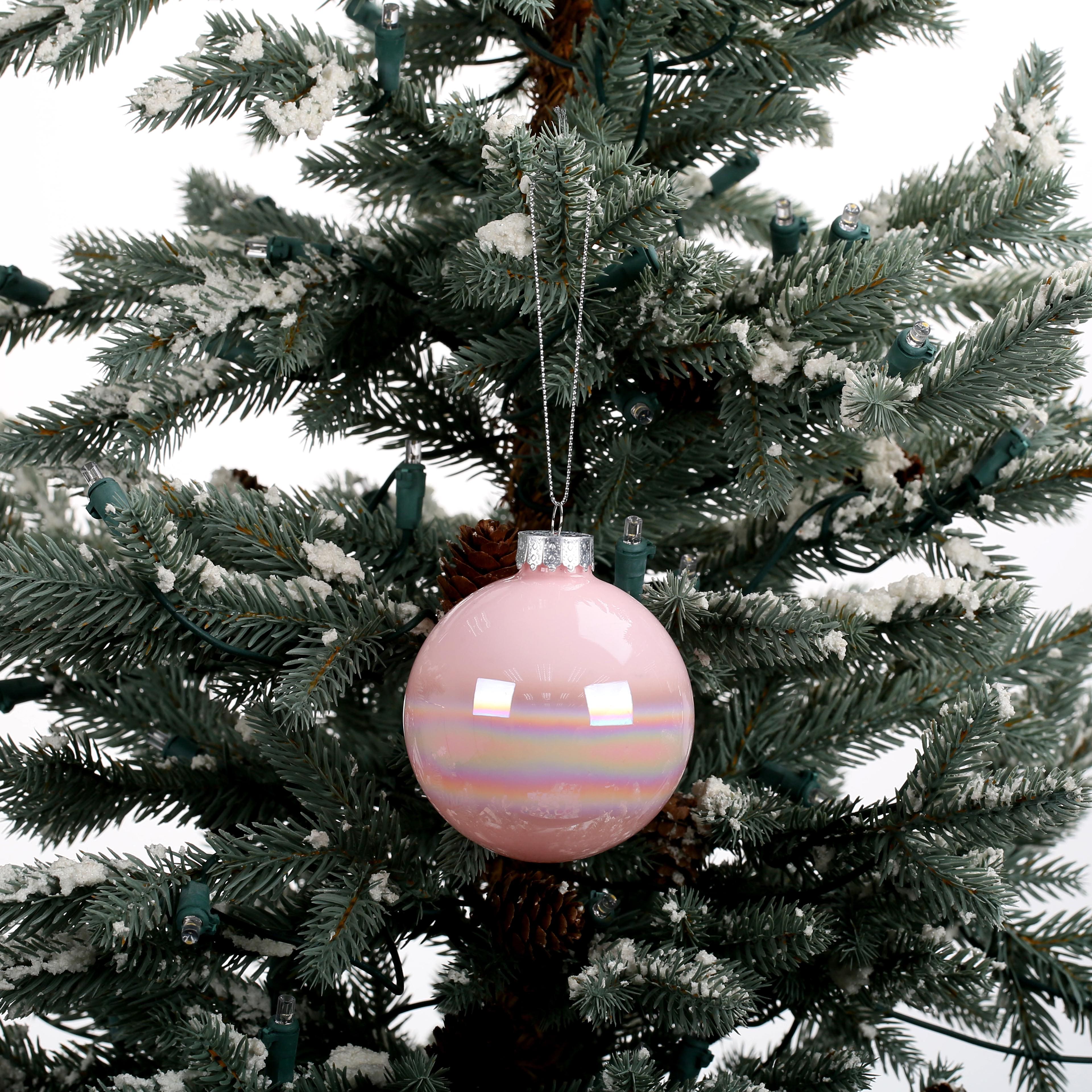 6 Pack 3&#x22; Pink Glass Ball Ornaments by Ashland&#xAE;