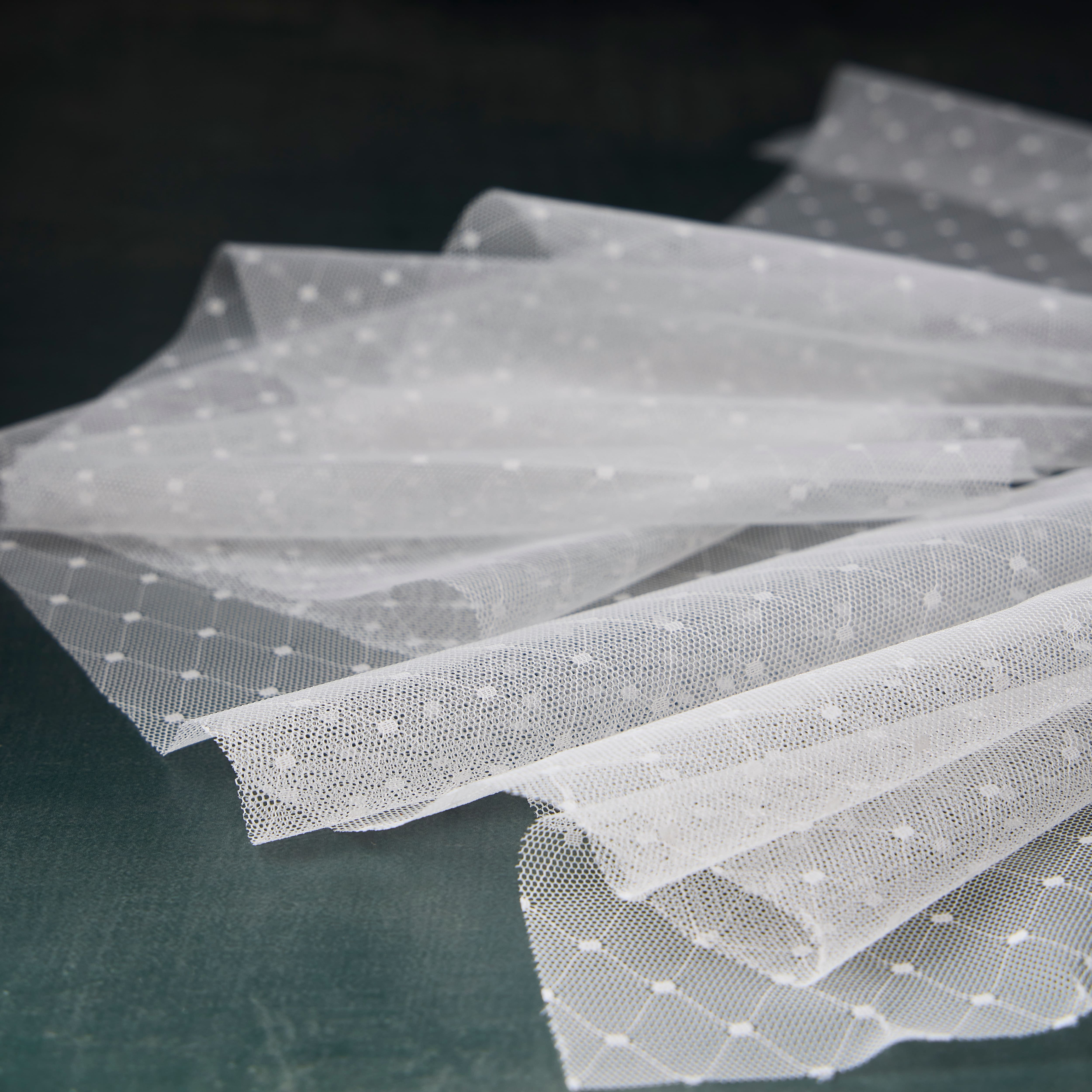 6&#x22; x 10yd. White Dot Lace Ribbon by Celebrate It&#x2122; Classic