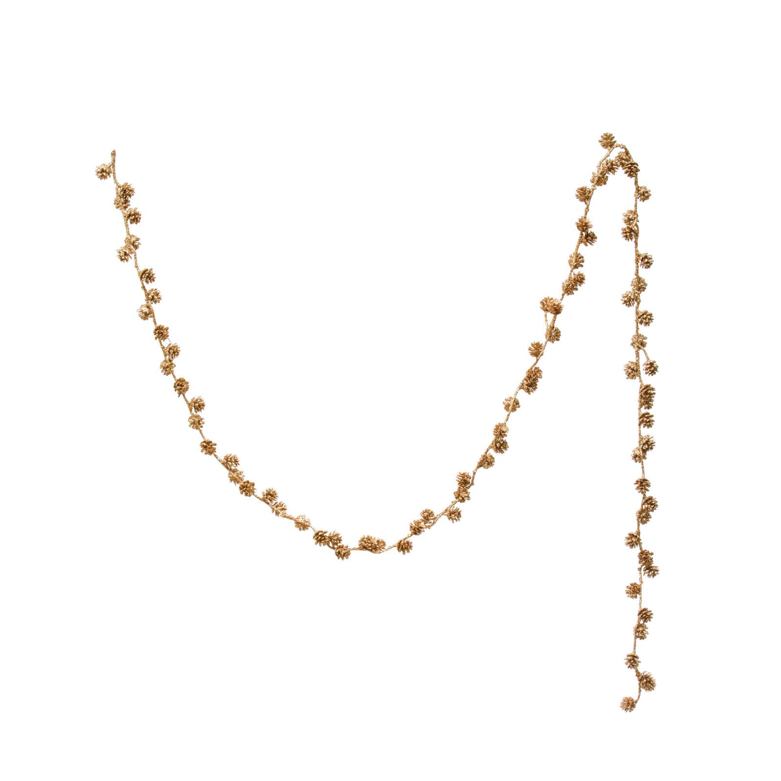 Hello Honey&#xAE; 6ft. Gold Glitter Pinecone Garland