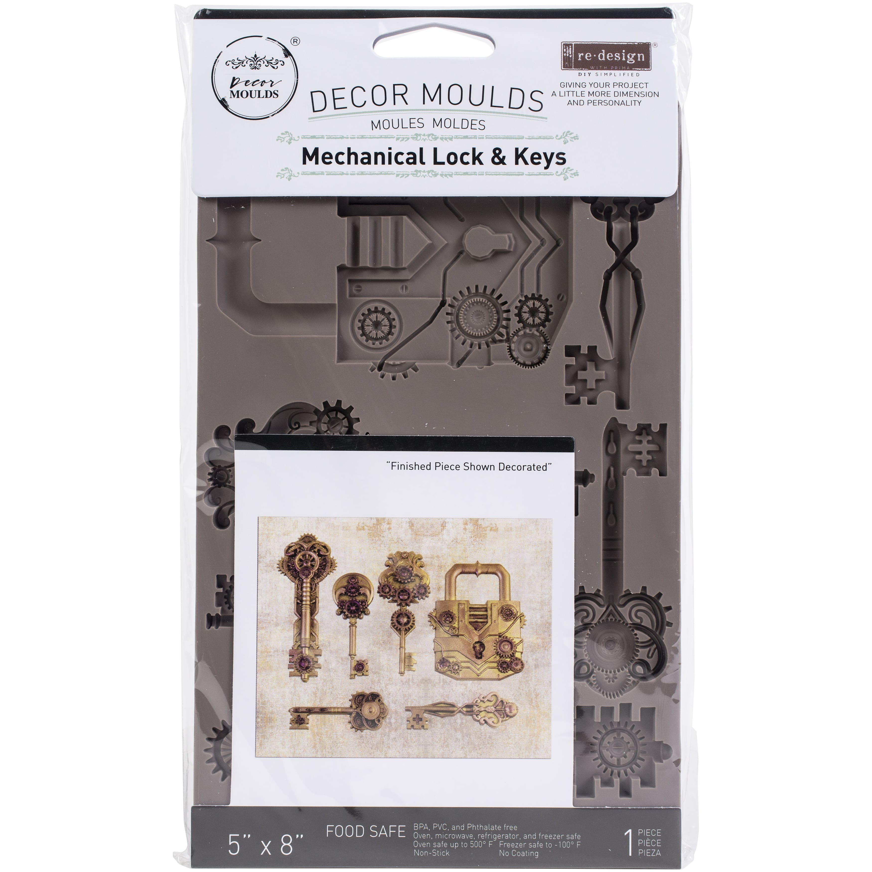 Mechanical Lock & Keys Re-Design Mould 5X8X8mm - Prima Marketing