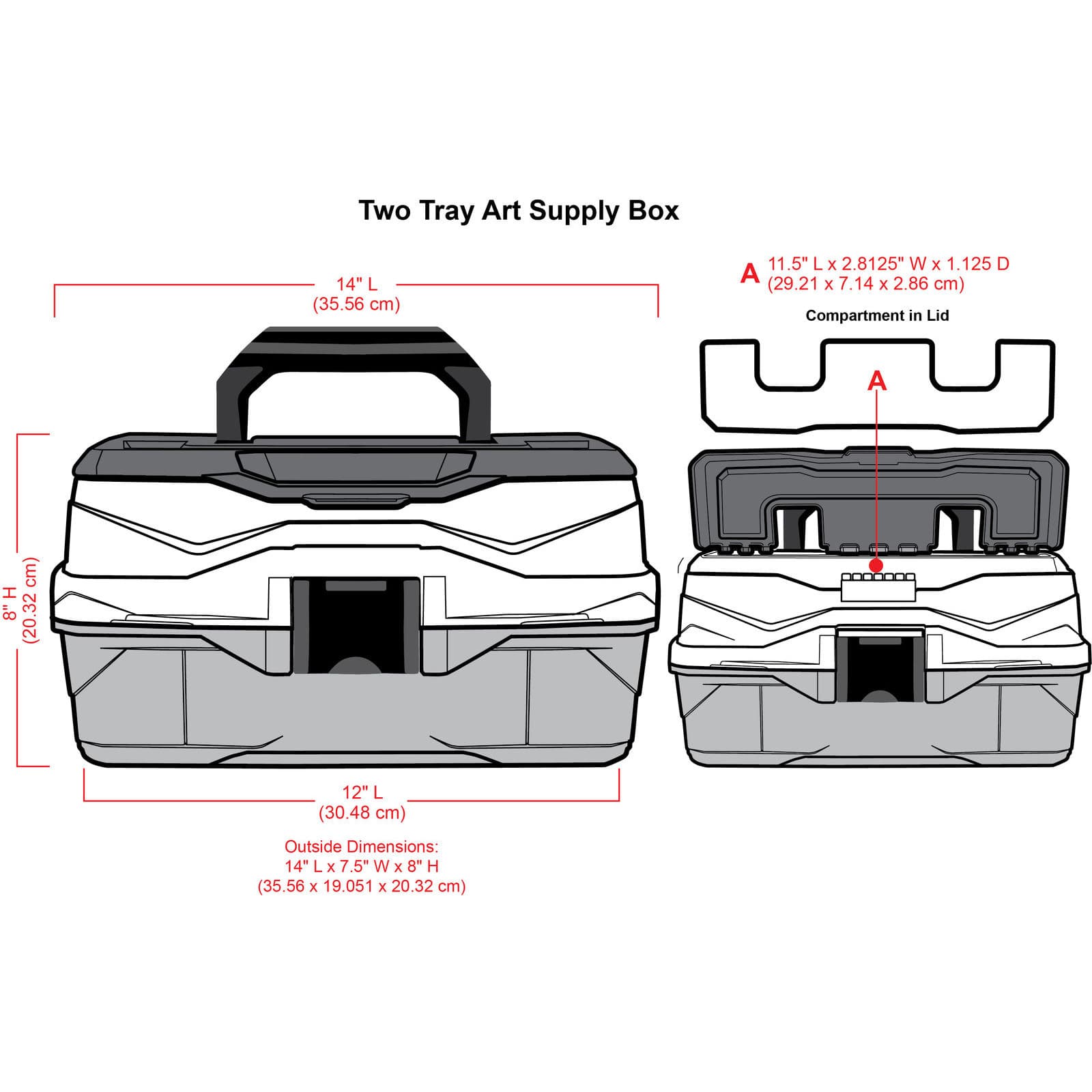 ArtBin&#xAE; 2 Tray Art Supply Box