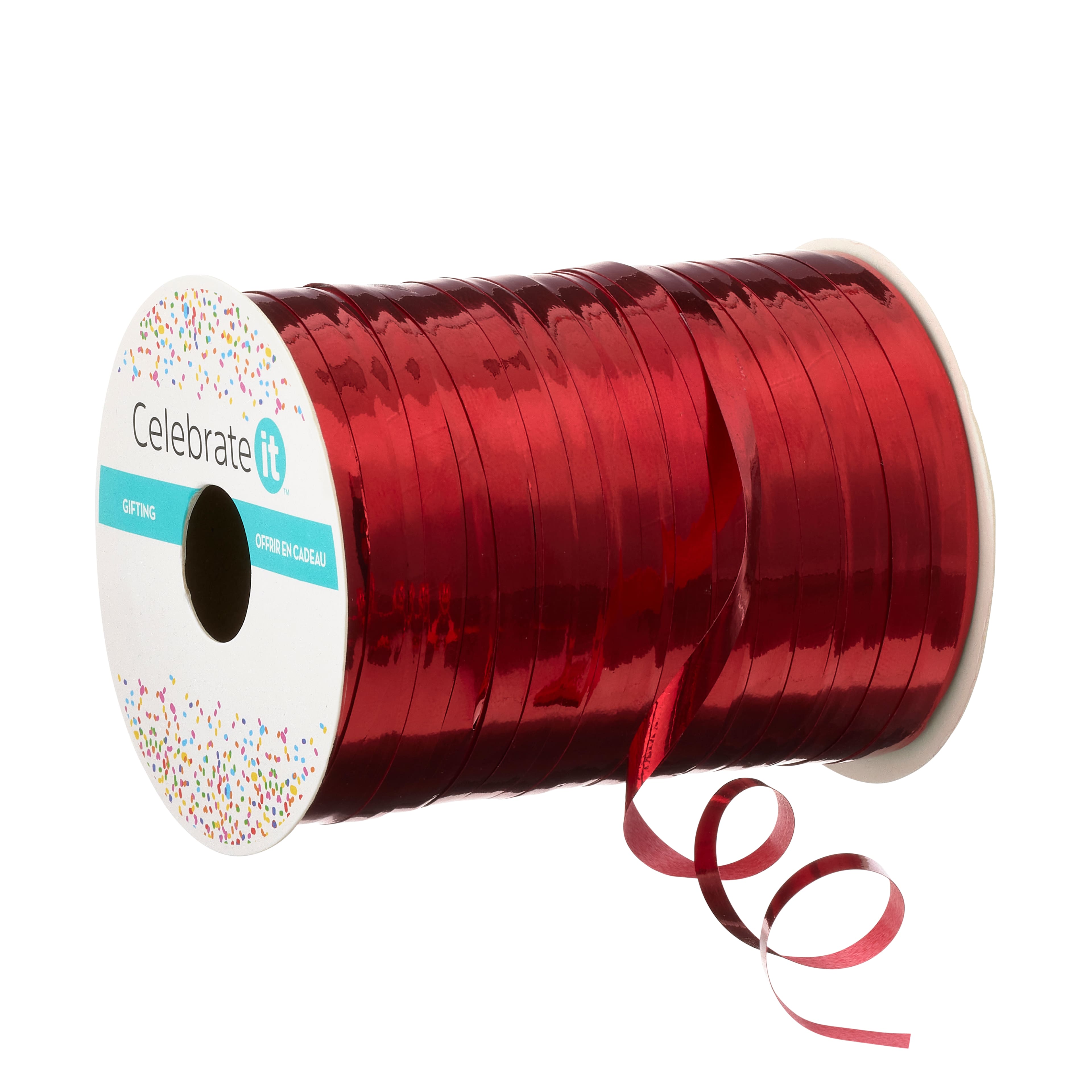 Red Curly Ribbon | Red Curling Ribbon - Smooth Finish - 3/16in. X 500 Yards  (pm4436030)