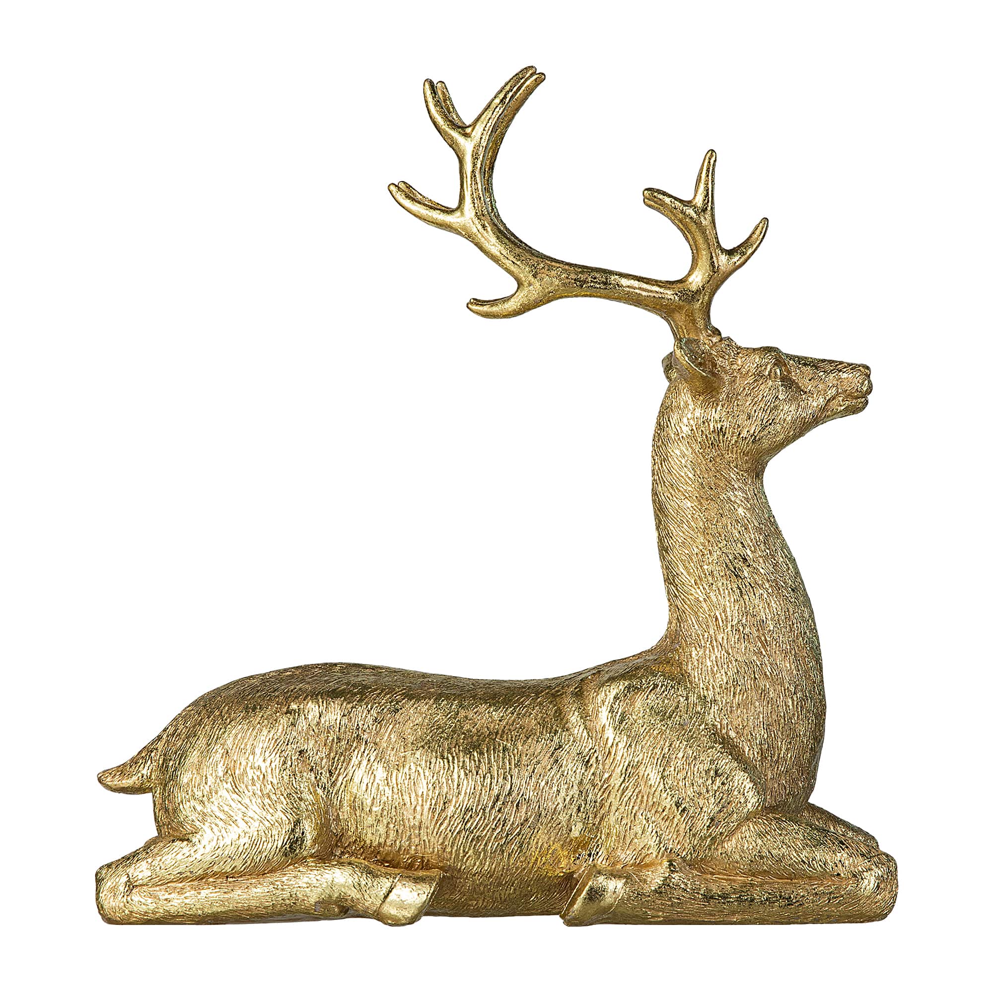 Glitzhome&#xAE; 11&#x22; Lying Reindeer Table D&#xE9;cor