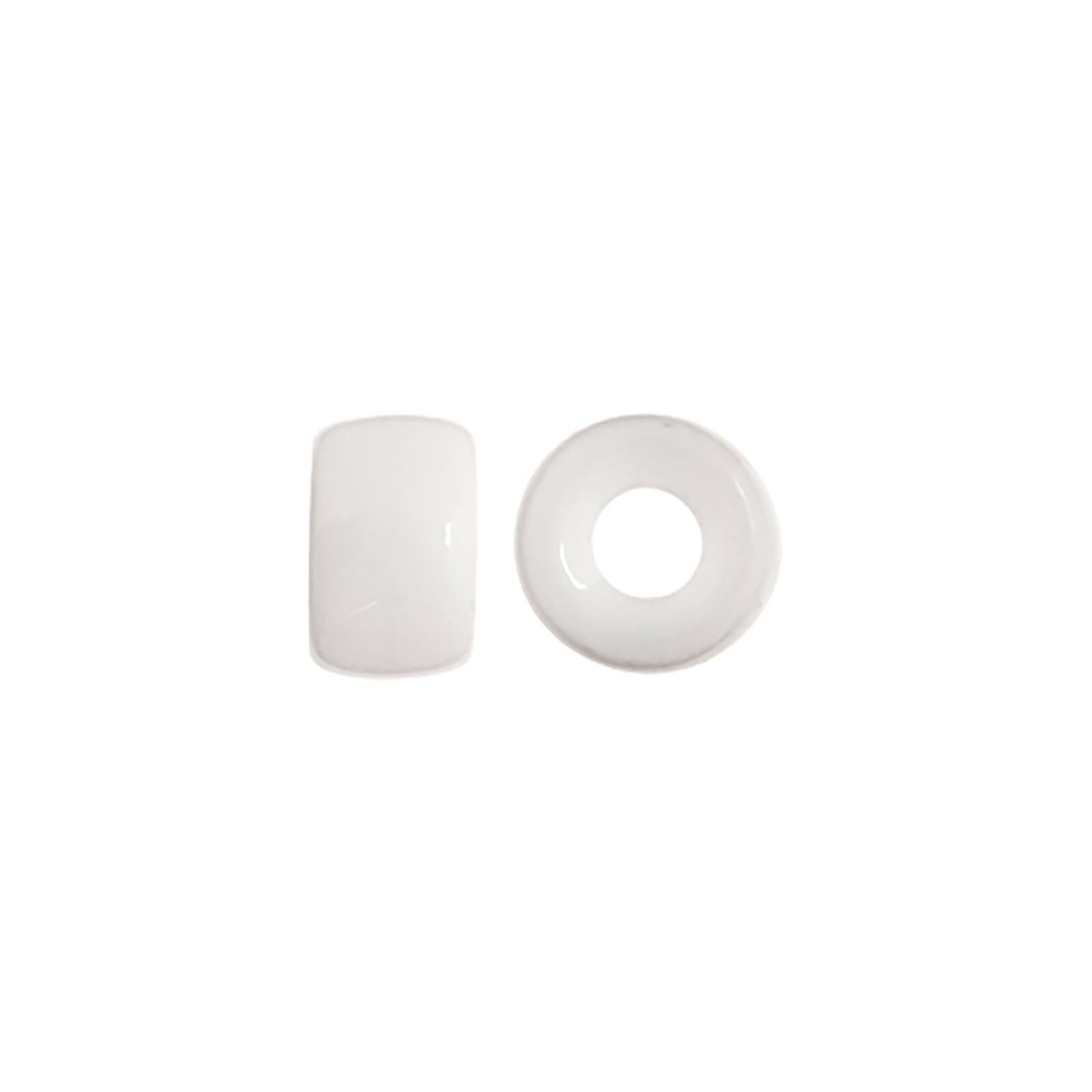 John Bead 9mm Opaque Glass Pony Beads, 100ct. in White | Michaels