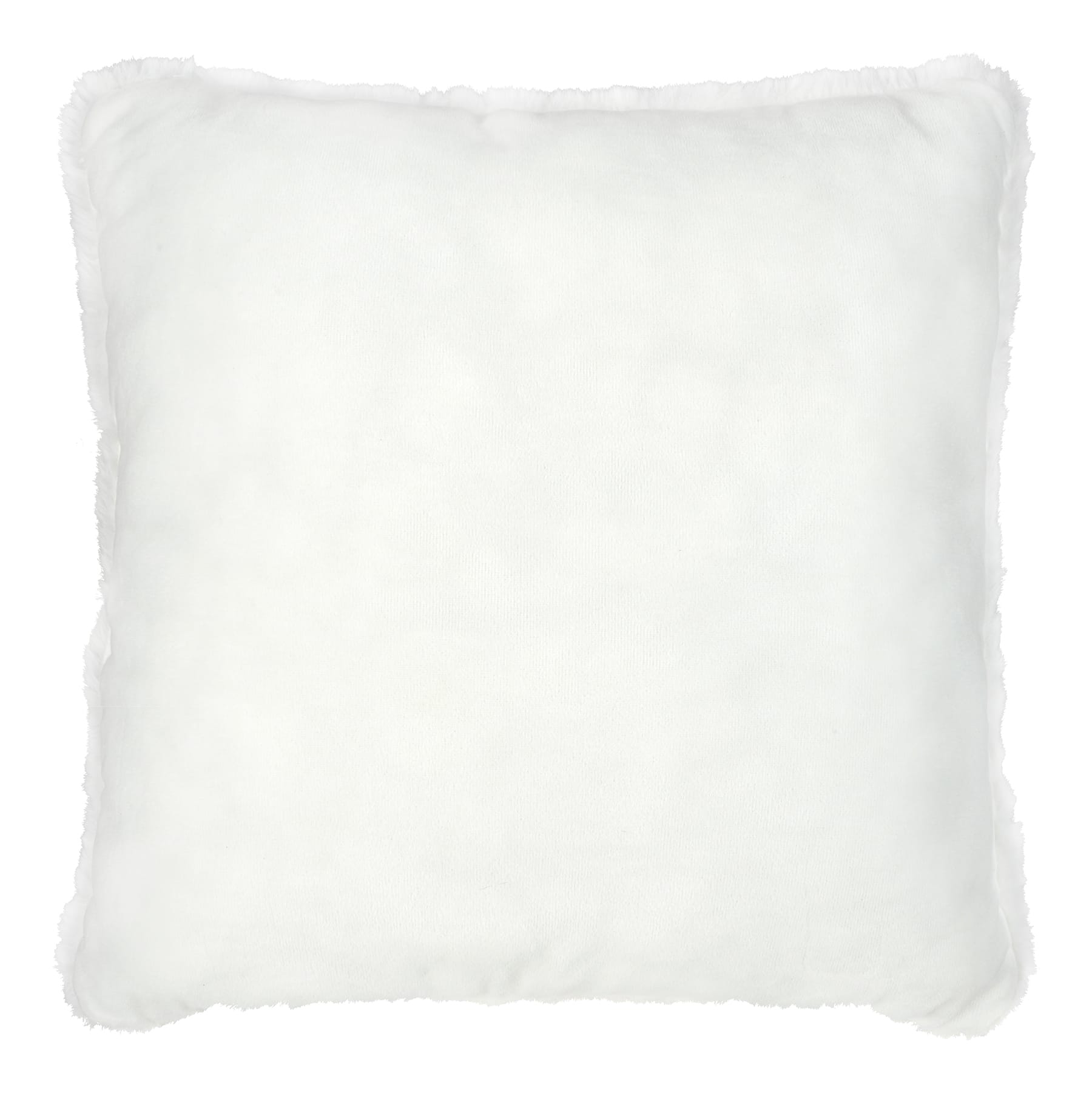 16&#x22; White Faux Fur Throw Pillow by Ashland&#xAE;
