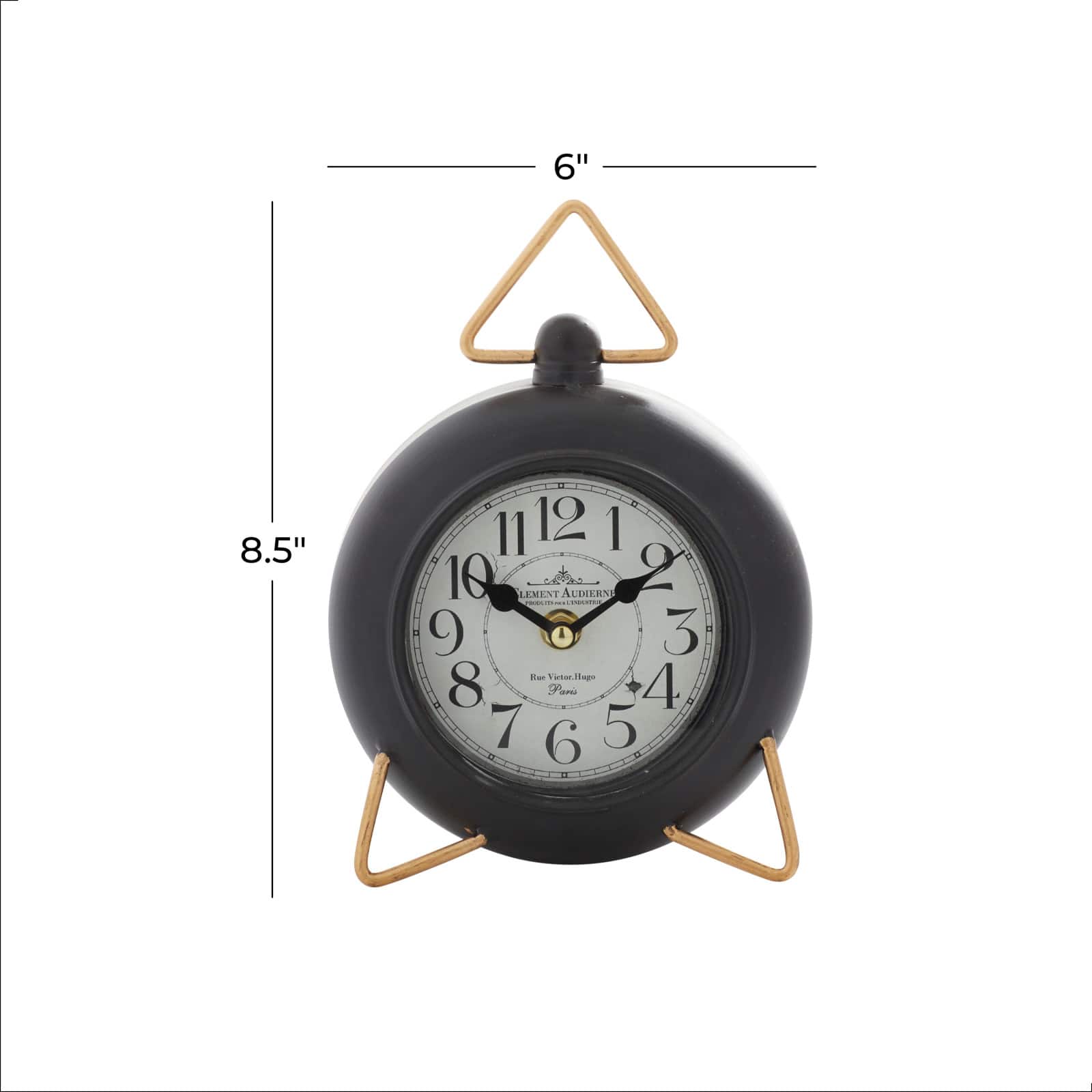 9" Black Metal Farmhouse Table Clock Clocks Michaels
