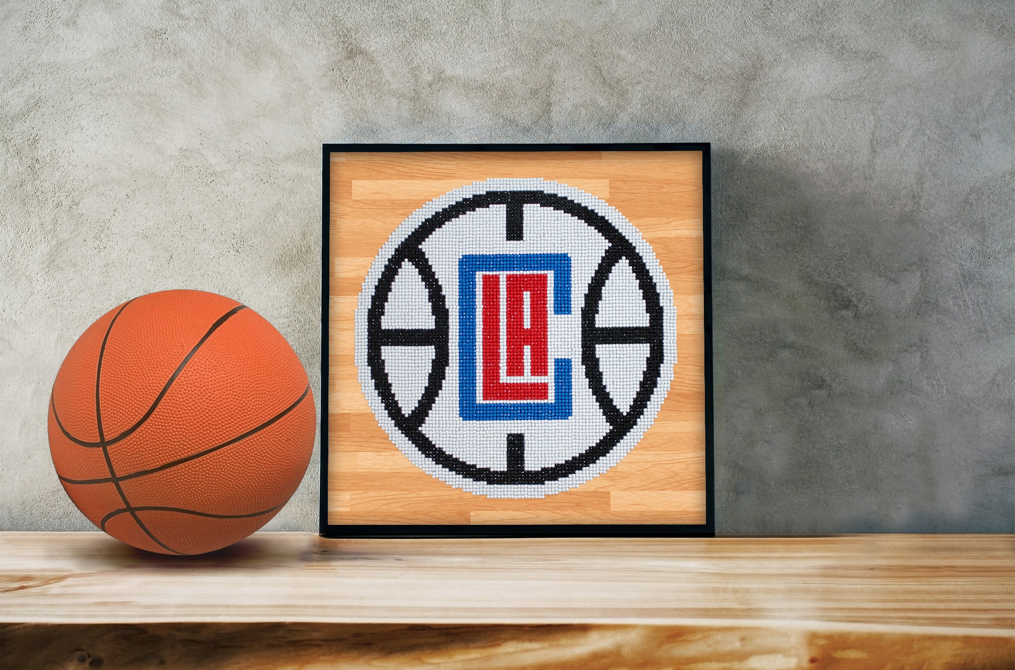 Camelot® Dots Intermediate NBA Los Angeles Clippers Diamond Painting Kit
