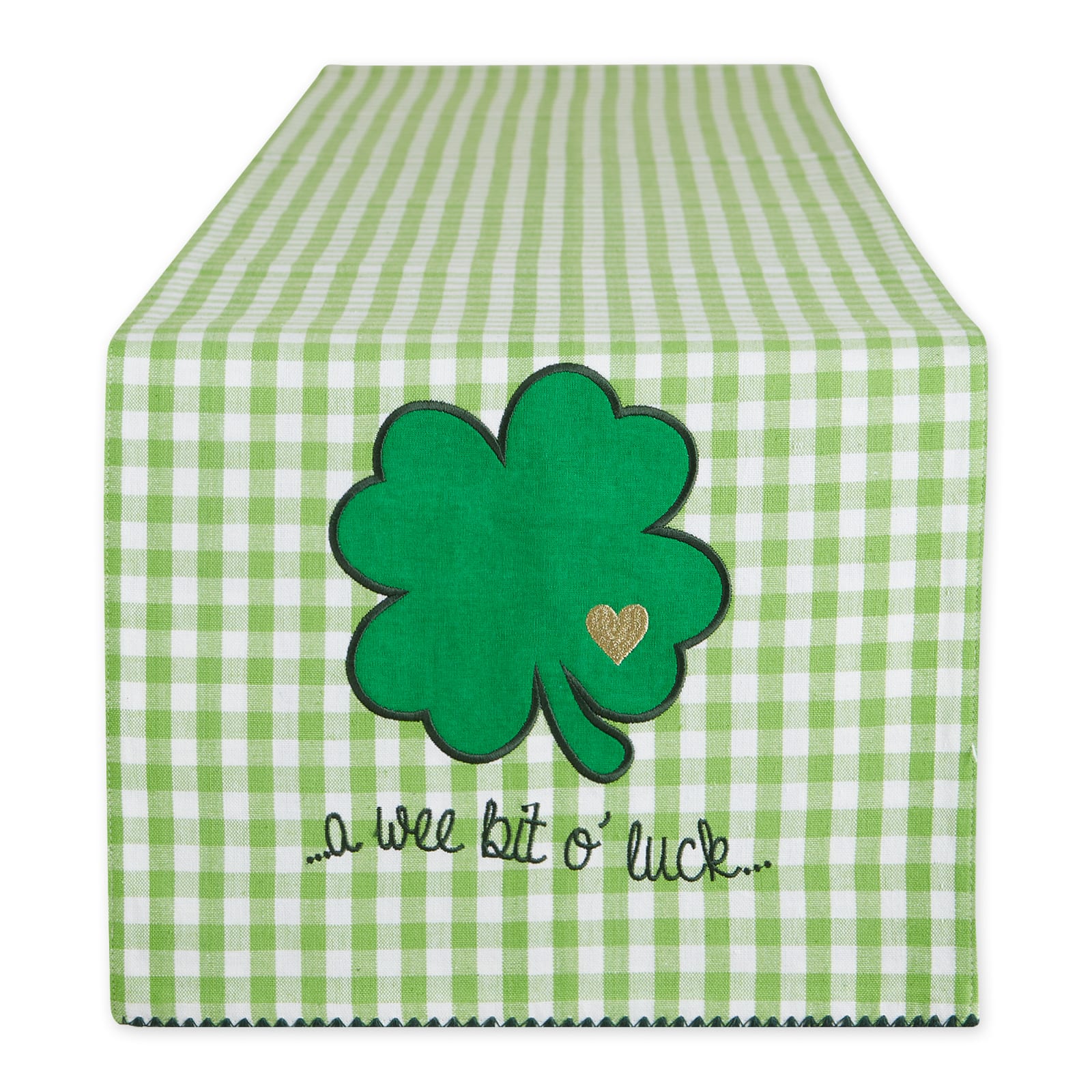 DII&#xAE; 72&#x22; A Wee Bit O Luck Embroidered Table Runner 13x72