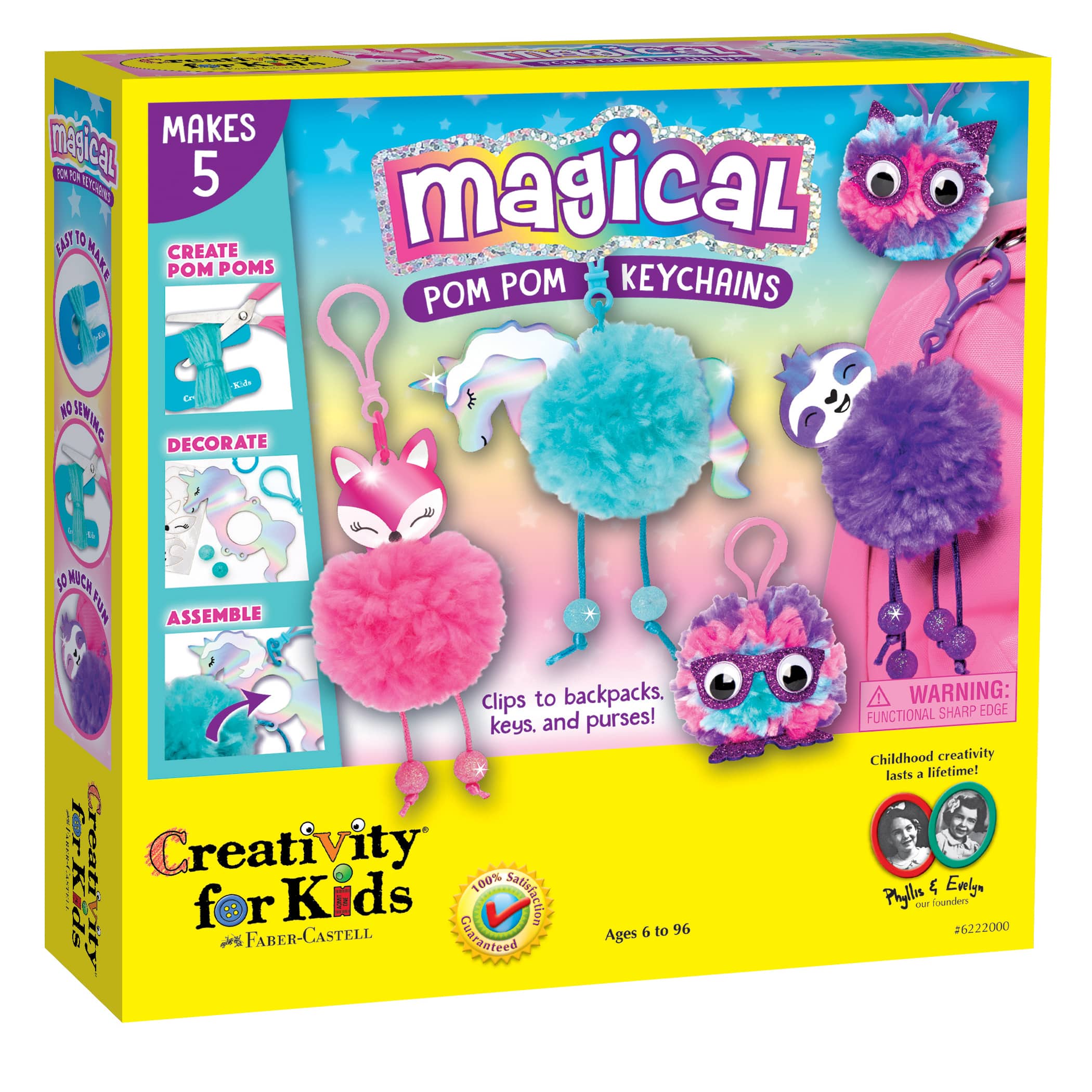 Creativity for Kids® Magical Pom Pom Keychains Michaels