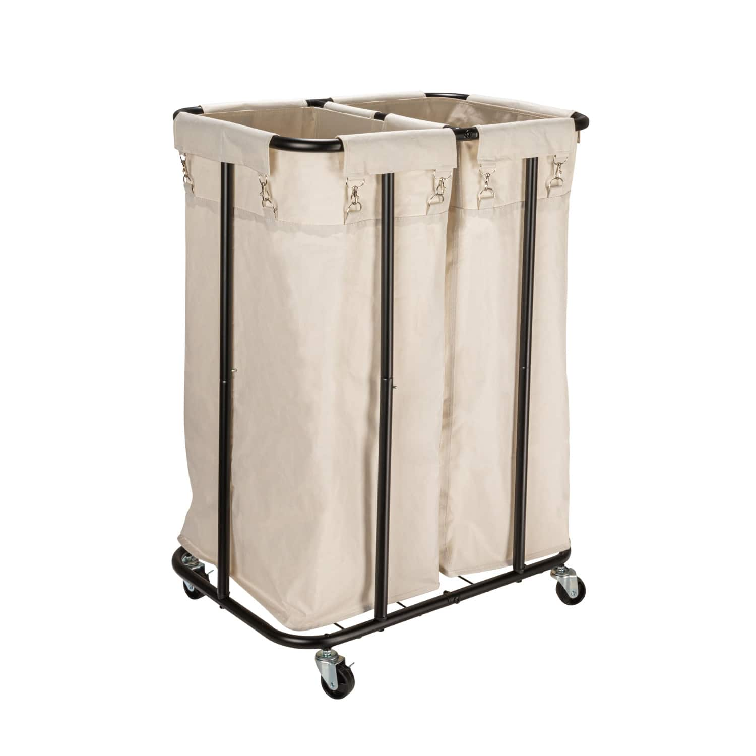 Household Essentials 2-Bag Rolling Laundry Sorter