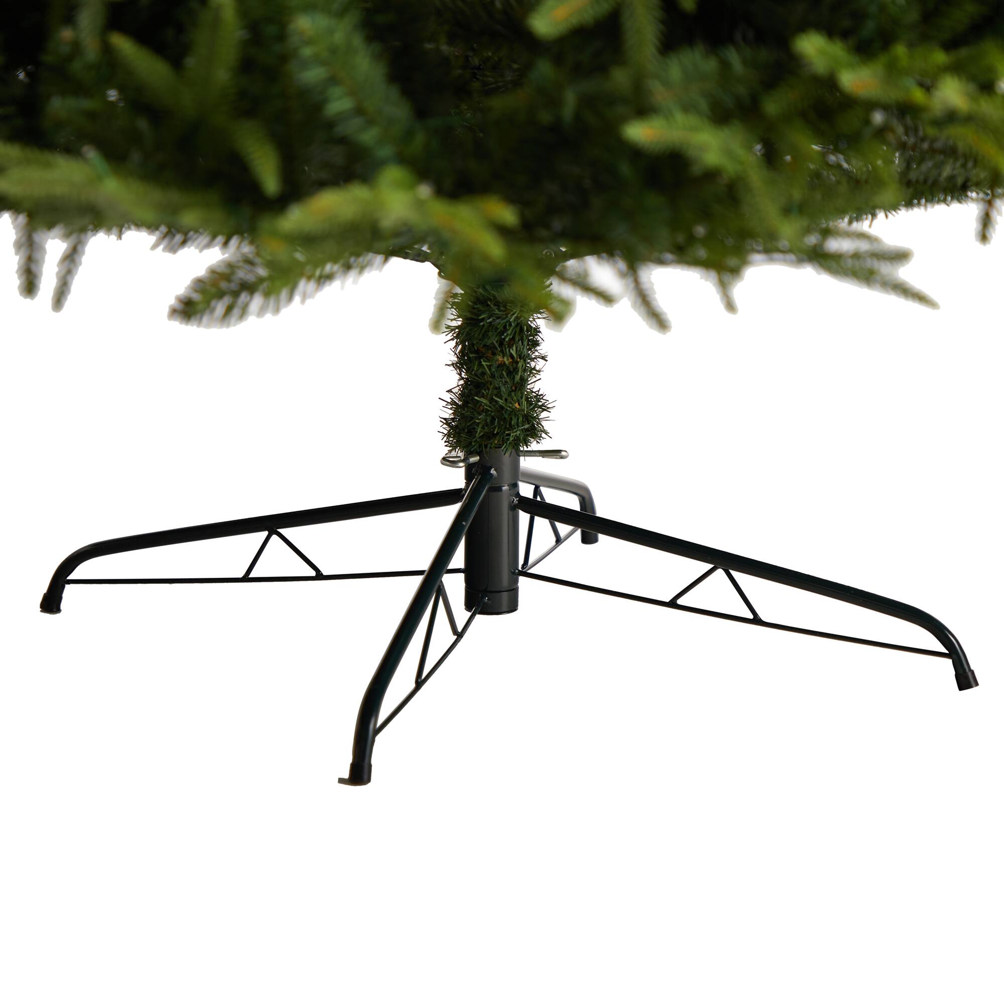 9ft. Pre-Lit Colorado Mountain Fir Natural Look Artificial Christmas Tree, White LED Lights