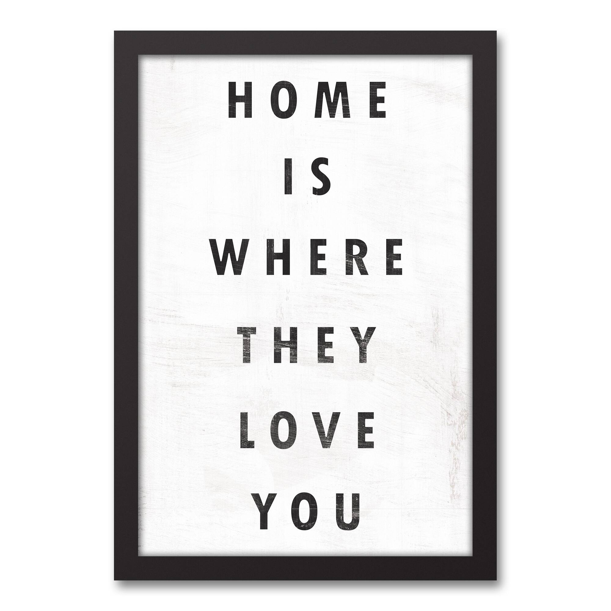 Home Is Where They Love You 13.73" x 19.73" Black Framed Canvas