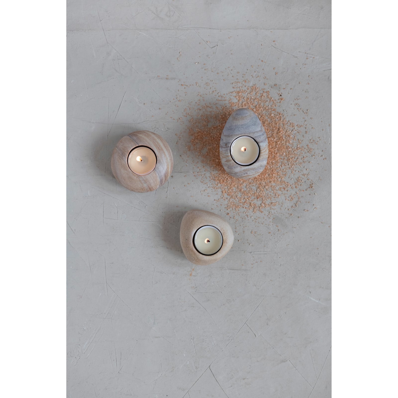 Hello Honey® Sandstone Tealight Holder Set