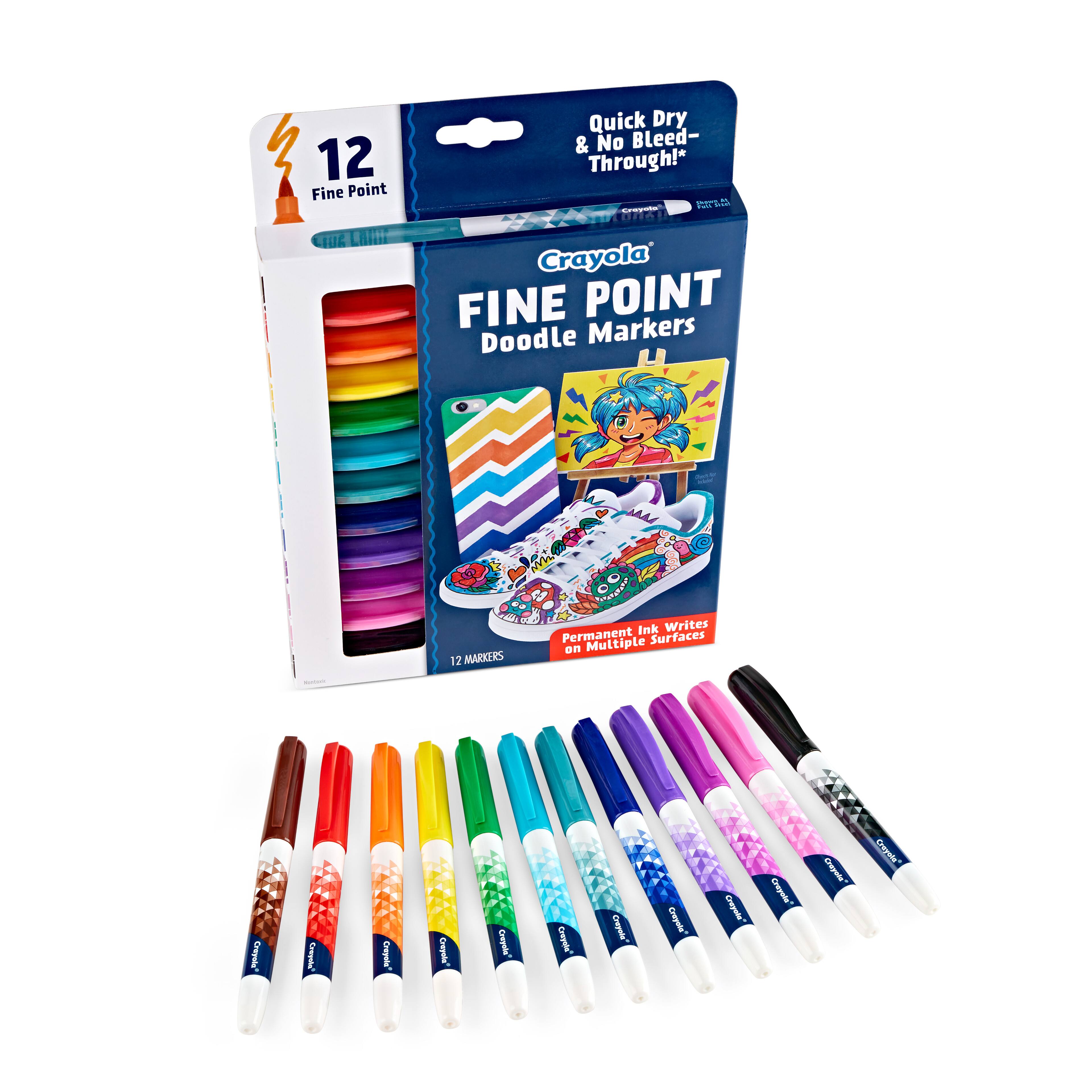 Crayola&#xAE; Fine Point Doodle Markers, 12ct.
