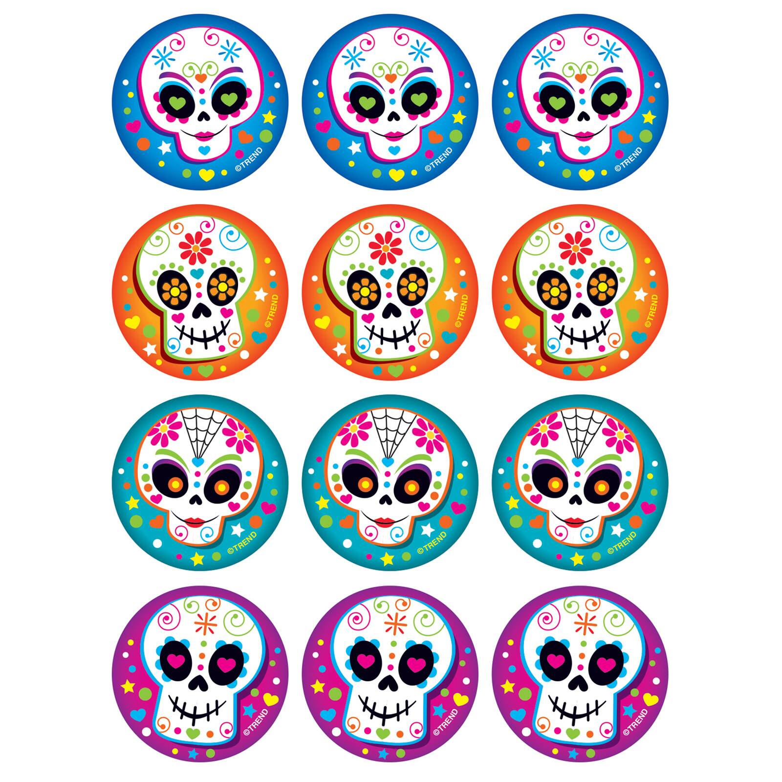 Trend Enterprises&#xAE; Colorful Skulls Stinky Stickers&#xAE;, 6 Packs of 48
