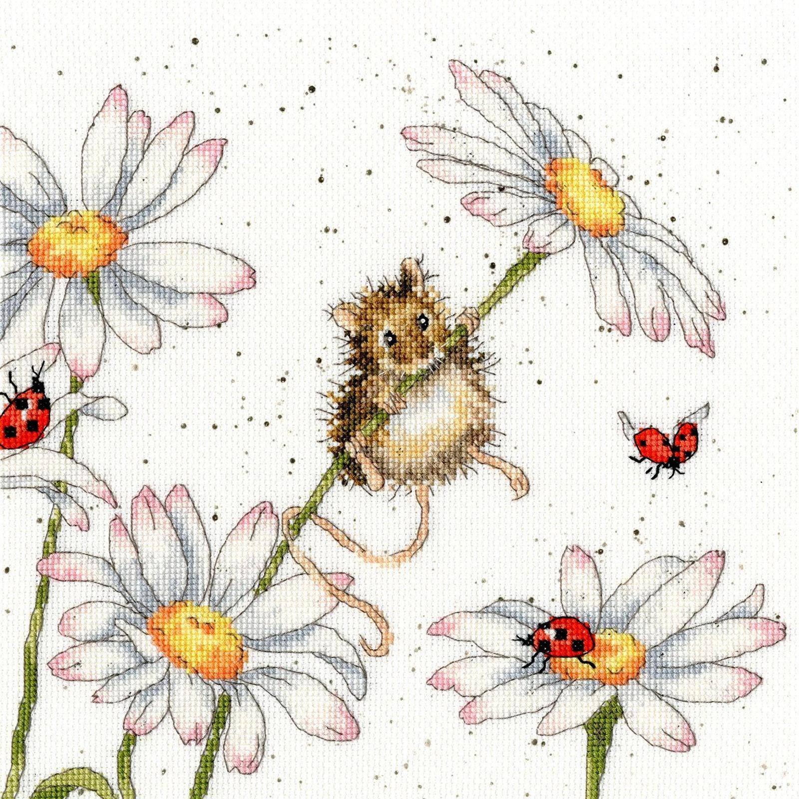 Bothy Threads Daisy Mouse Counted Cross Stitch Kit