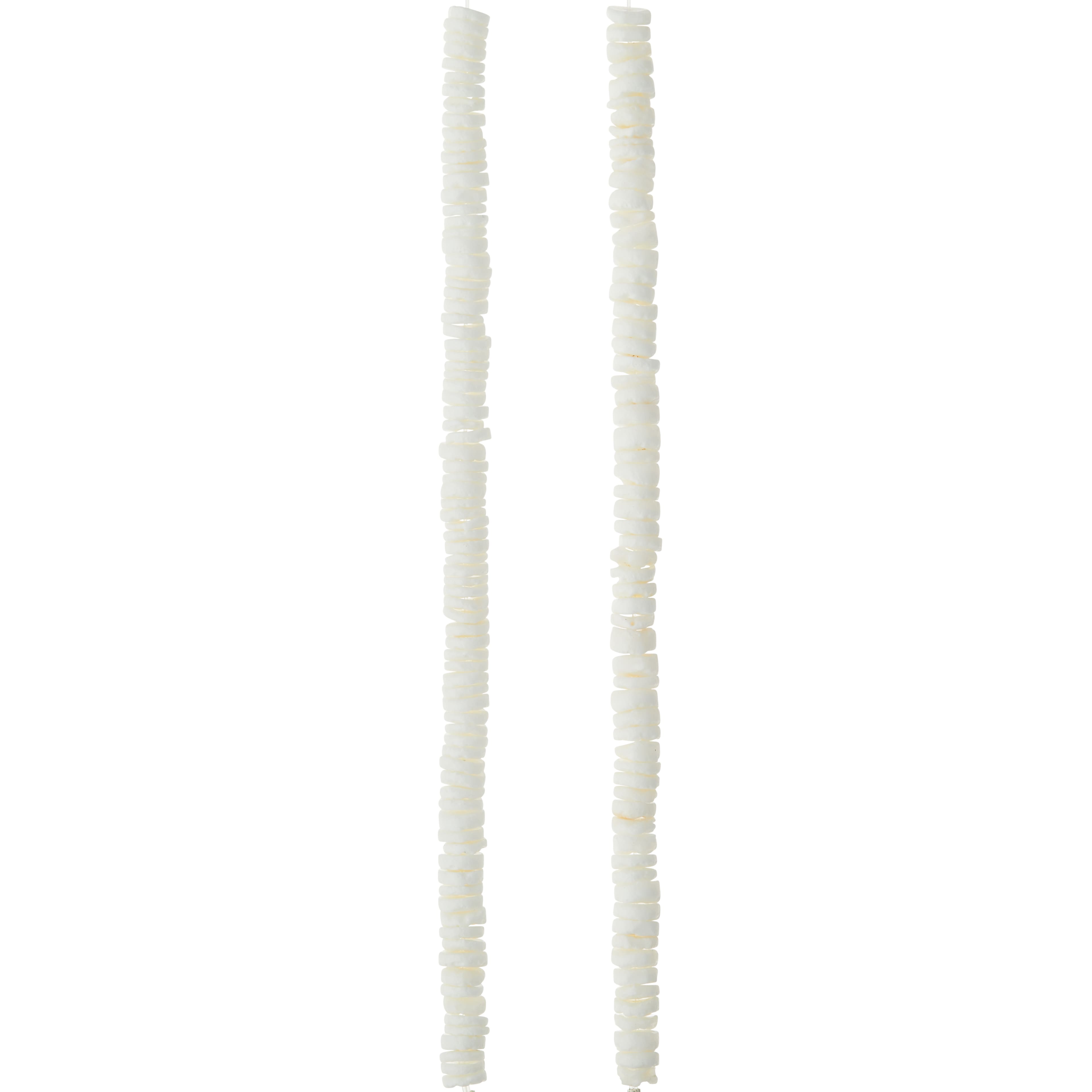 12 Pack: White River Shell Rondelle Beads, 5mm by Bead Landing™