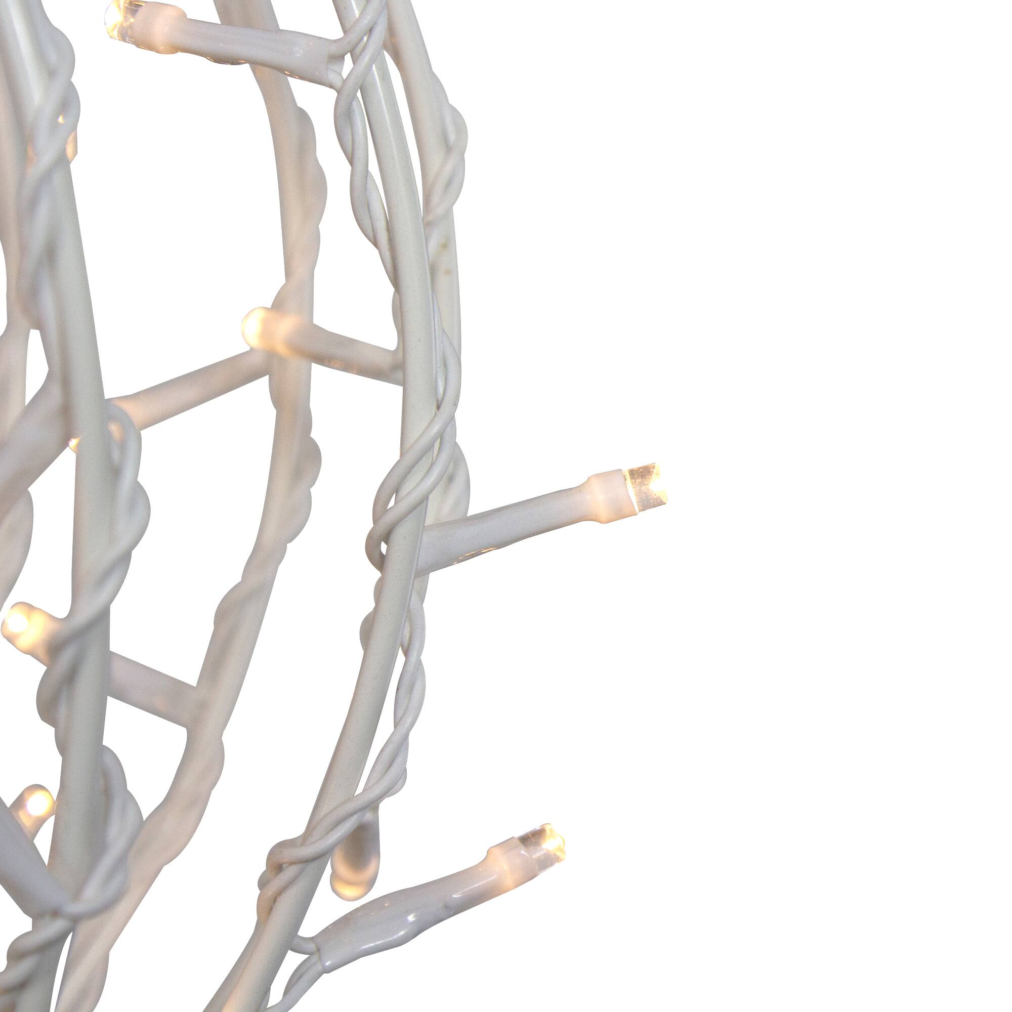 23'' Warm White LED Lighted Christmas Hanging Ball Decoration